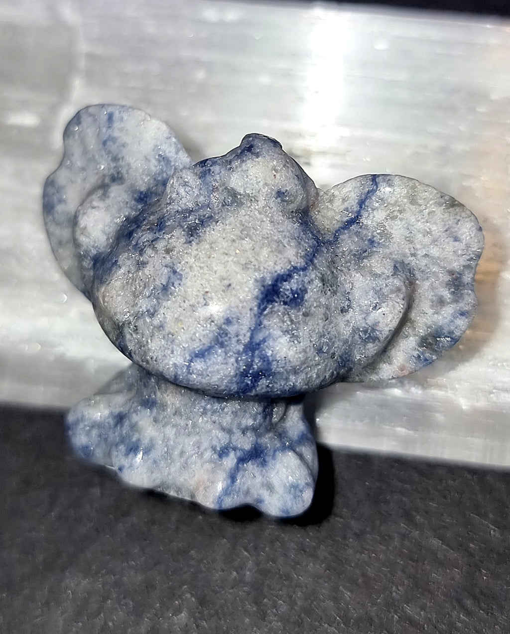 "Blue Aventurine Stitch crystal 16g throat chakra healing stone for autism support"