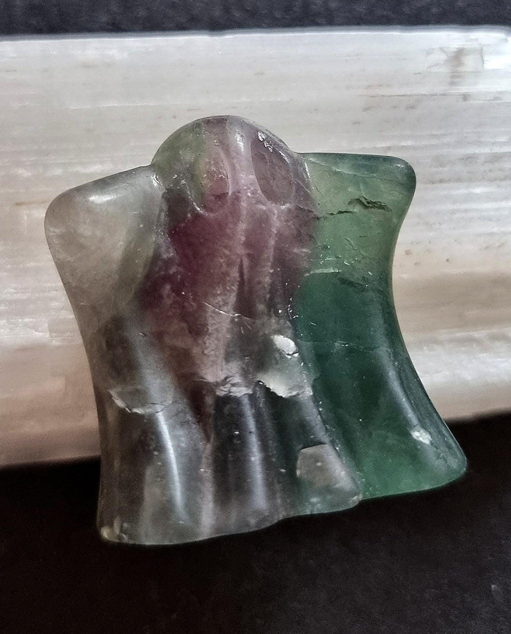 Rainbow Fluorite Crystal Ghost - Stress Relief & Anxiety Healing Stone