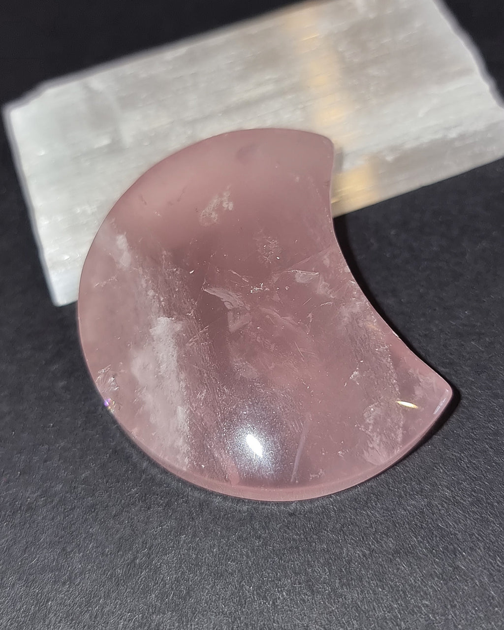 Rose Quartz Moon - Self Love Crystal