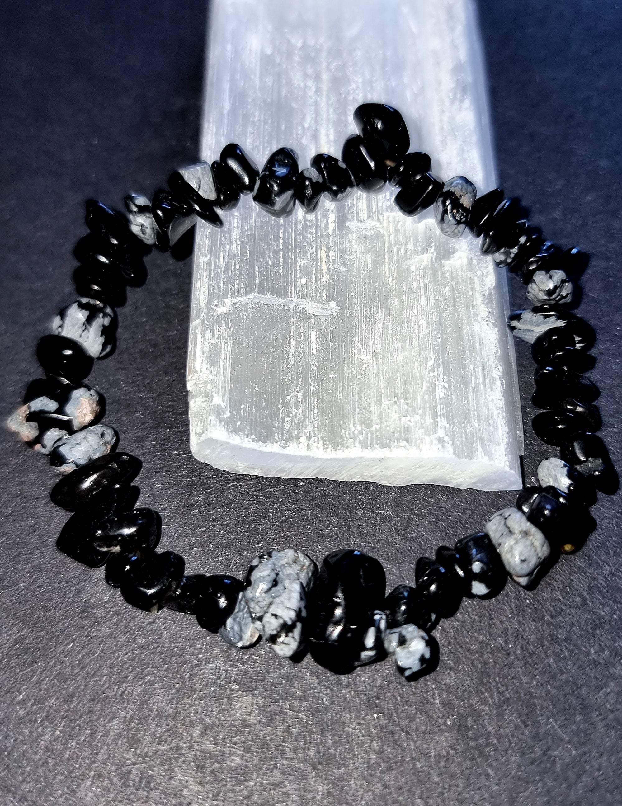 Snowflake Obsidian Bracelet