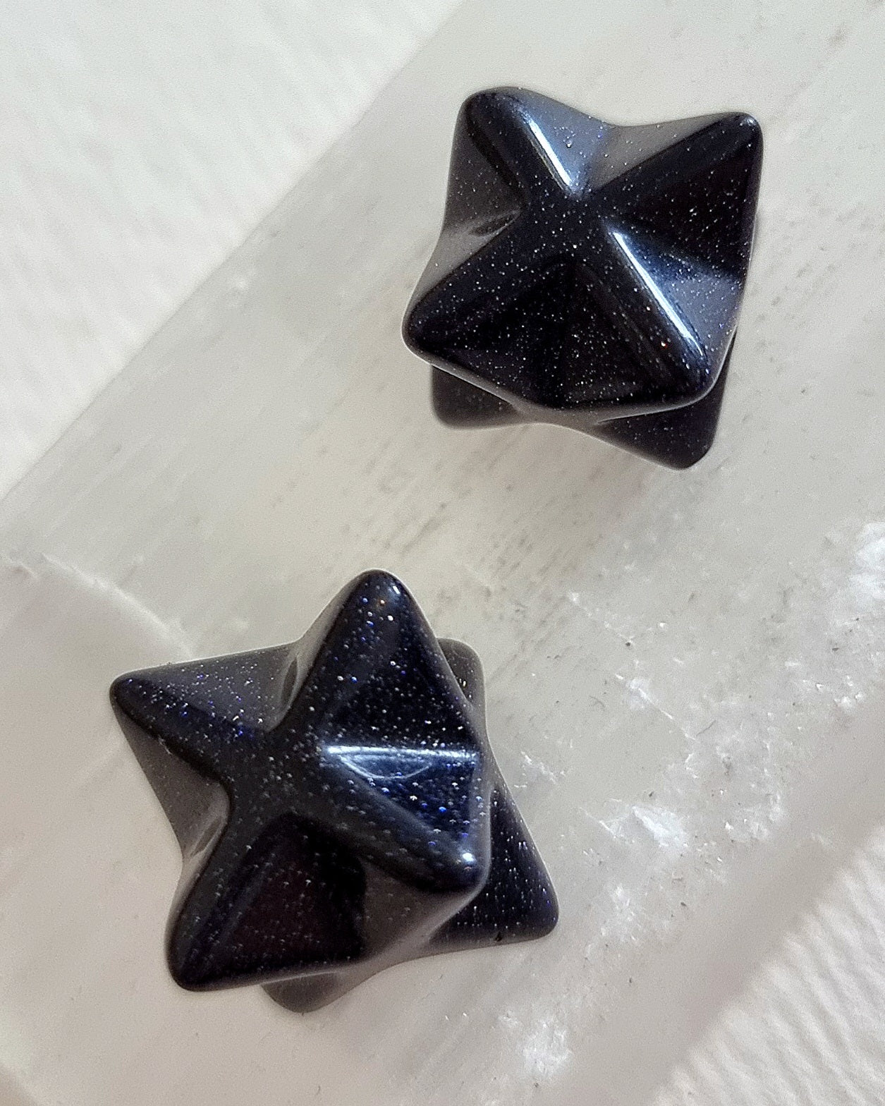 Blue Goldstone Mini Merkaba Crystal Star