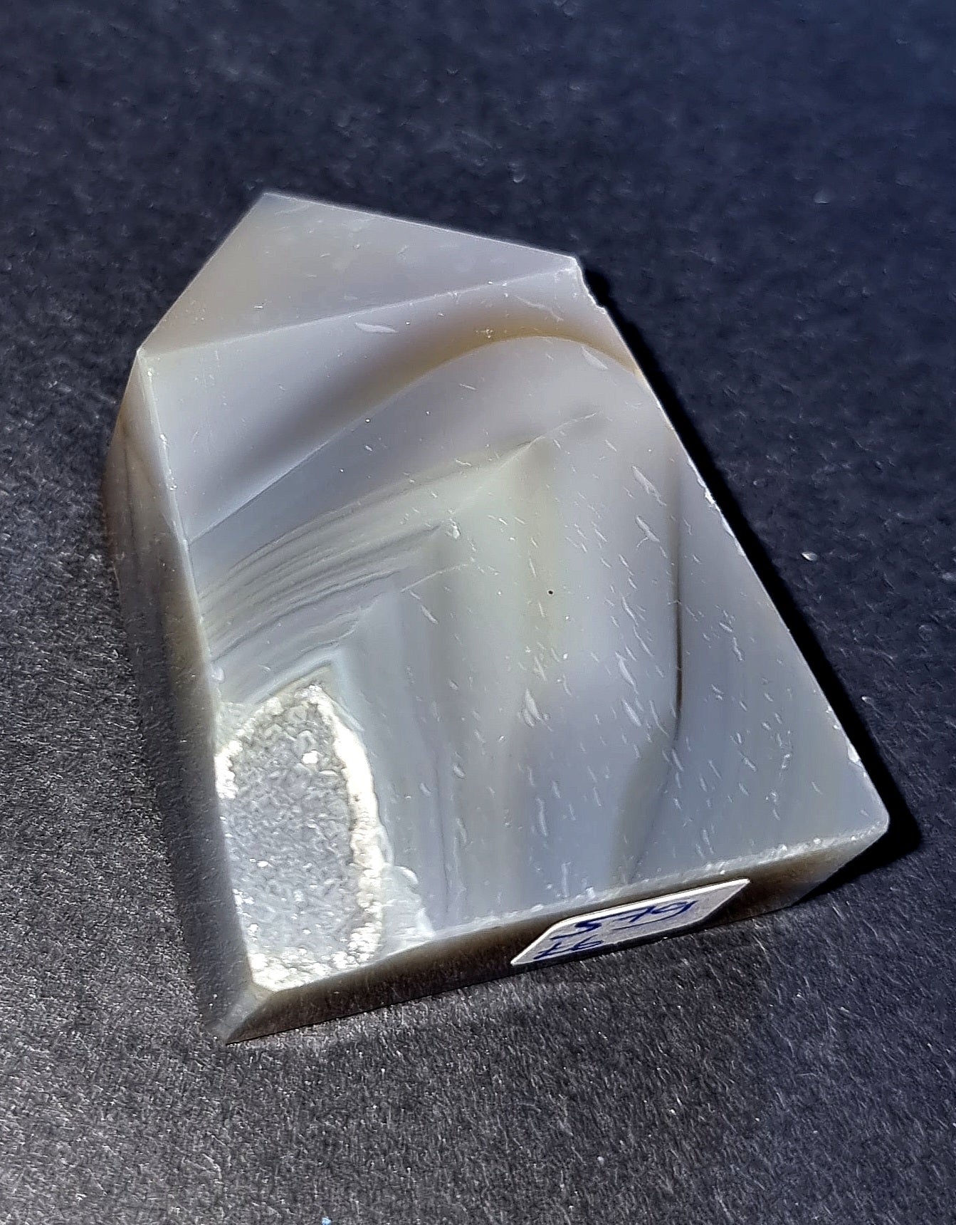 Natural Druzy Agate Point Crystal - Grounding & Emotional Balance 57g