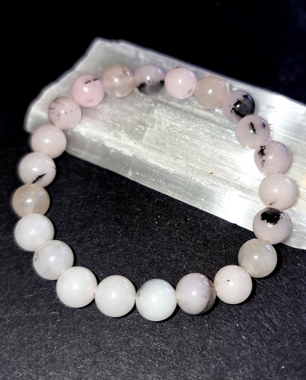 Rose Quartz with Black Tourmaline Bracelet