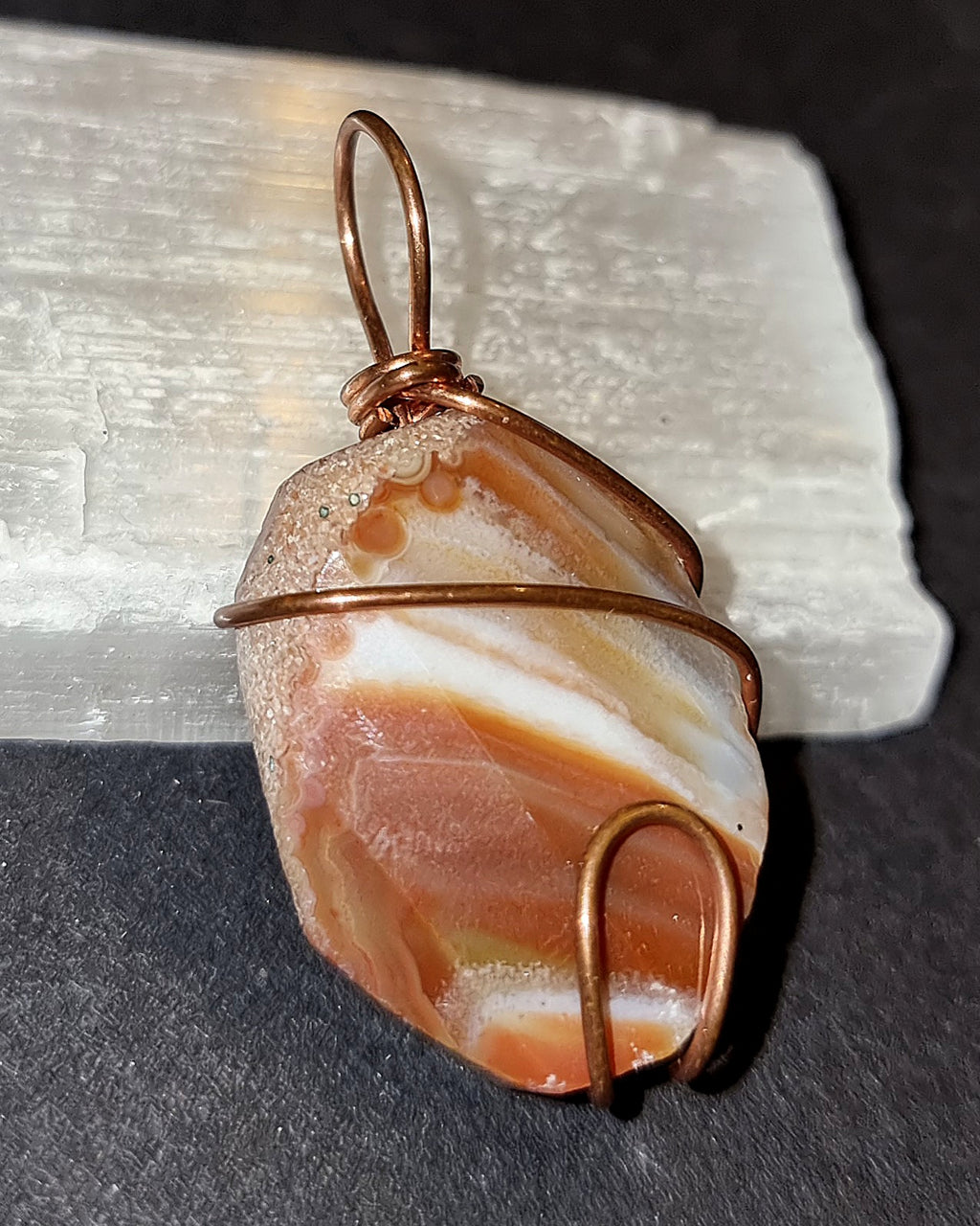 Chunky Agate Pendant for Men - Bold Grounding & Confidence Crystal