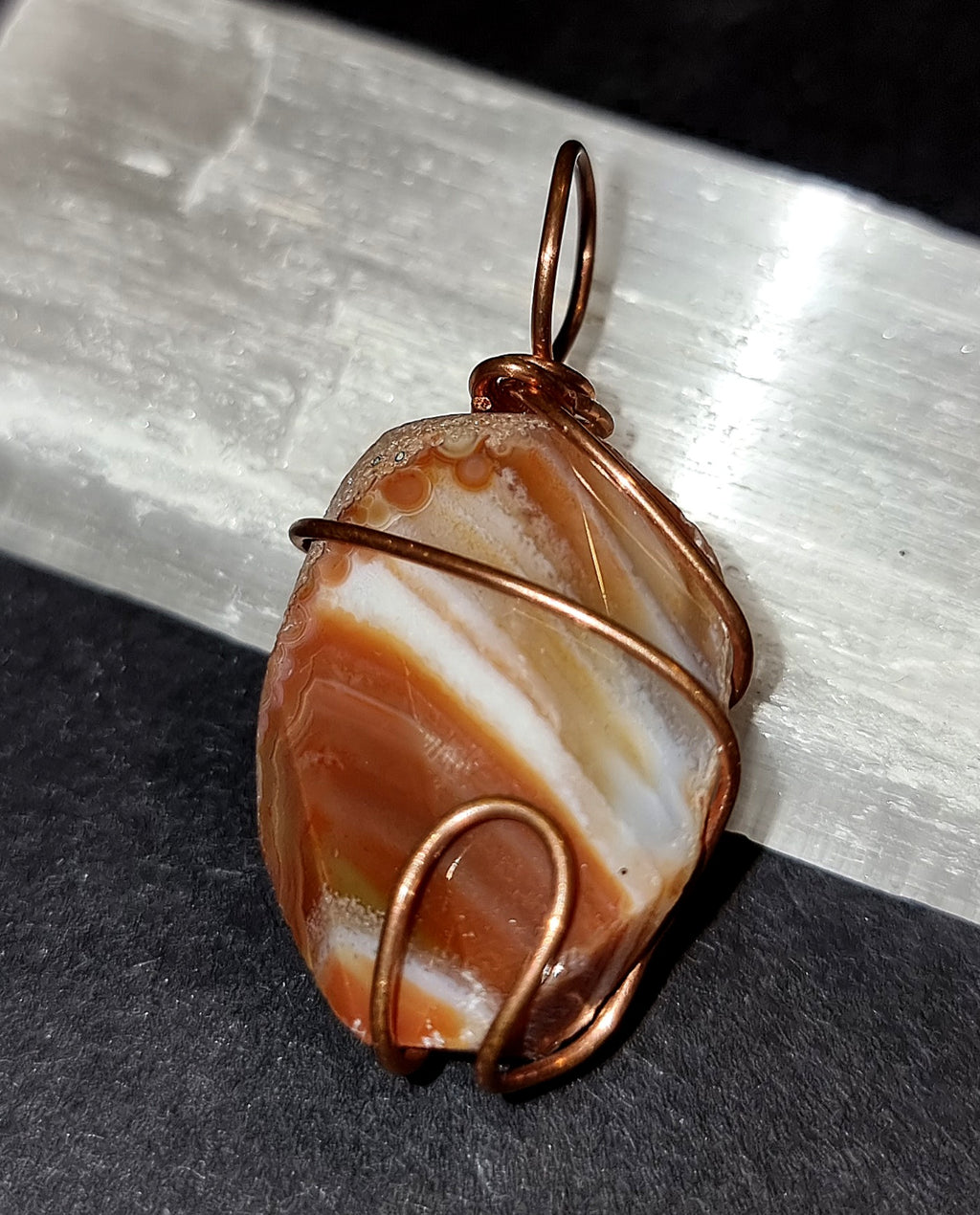 Chunky Agate Pendant for Men - Bold Grounding & Confidence Crystal