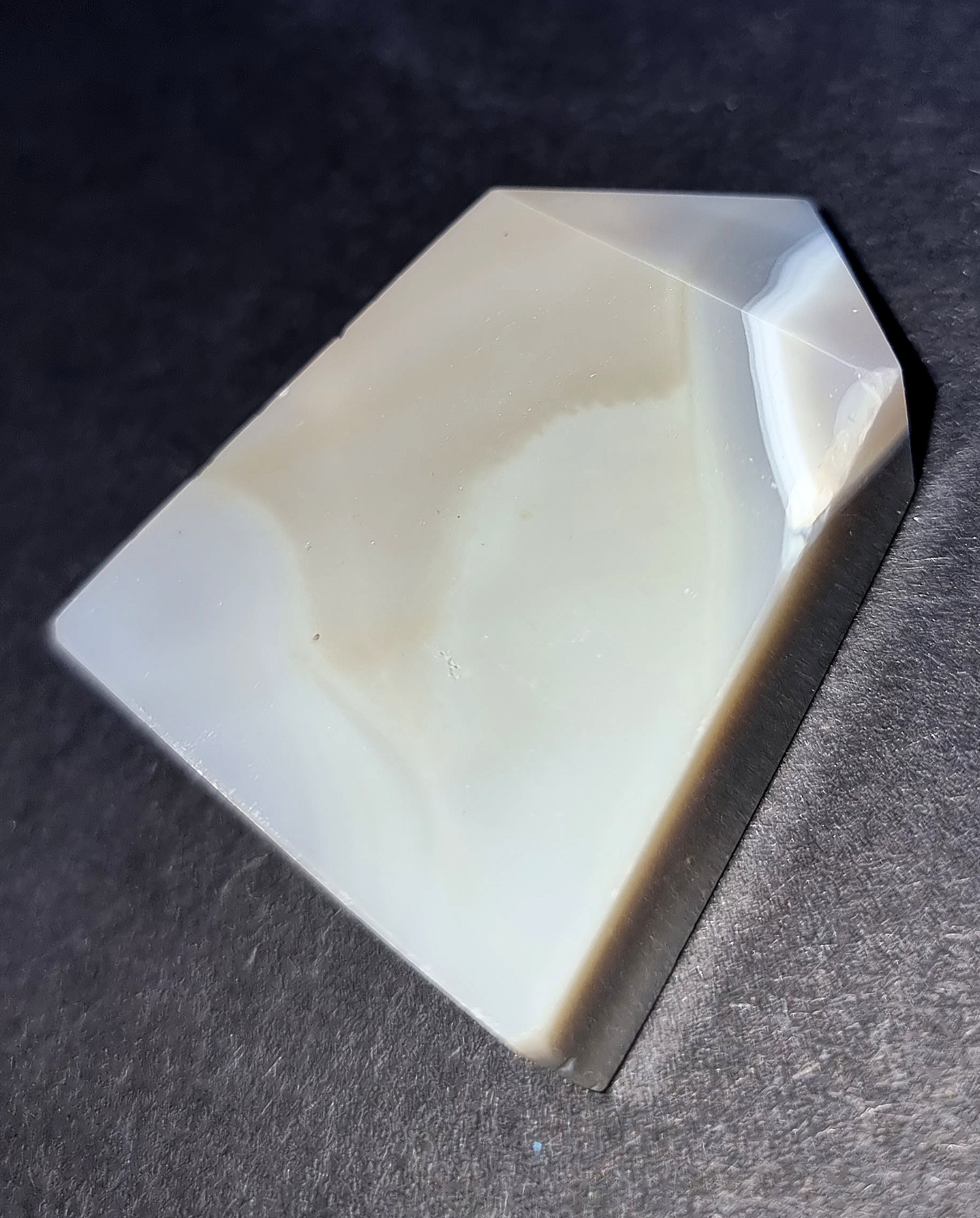 Natural Druzy Agate Point Crystal - Grounding & Mental Clarity Stone 64g