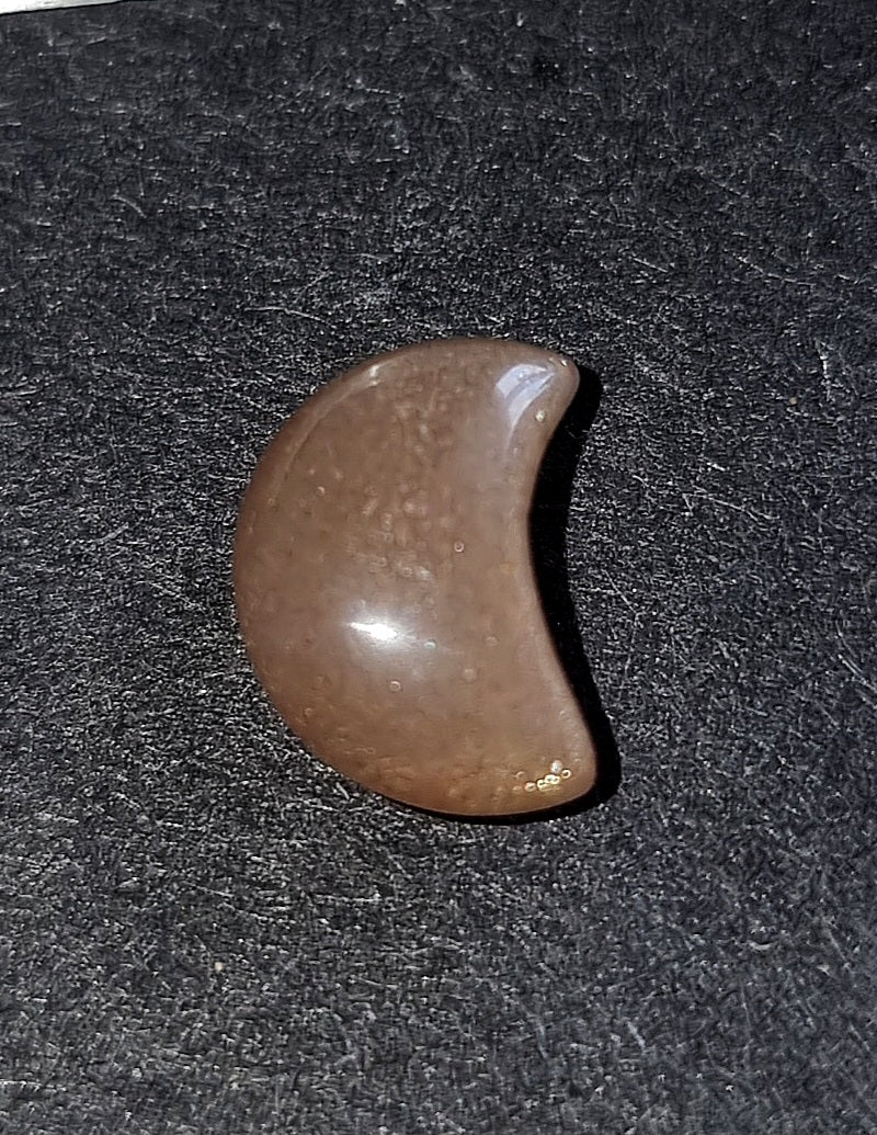 Sunstone Crystal Mini Moon - Carved Stone for Joy, Passion & Spiritual Growth