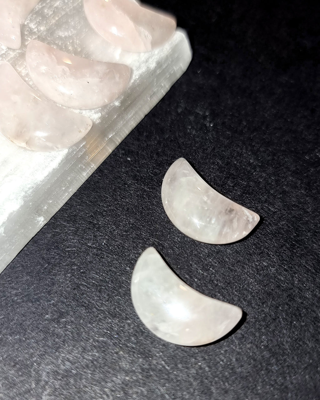 Rose Quartz Moon - Mini