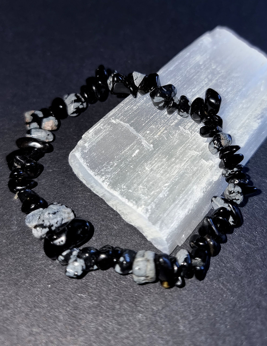 Snowflake Obsidian Bracelet