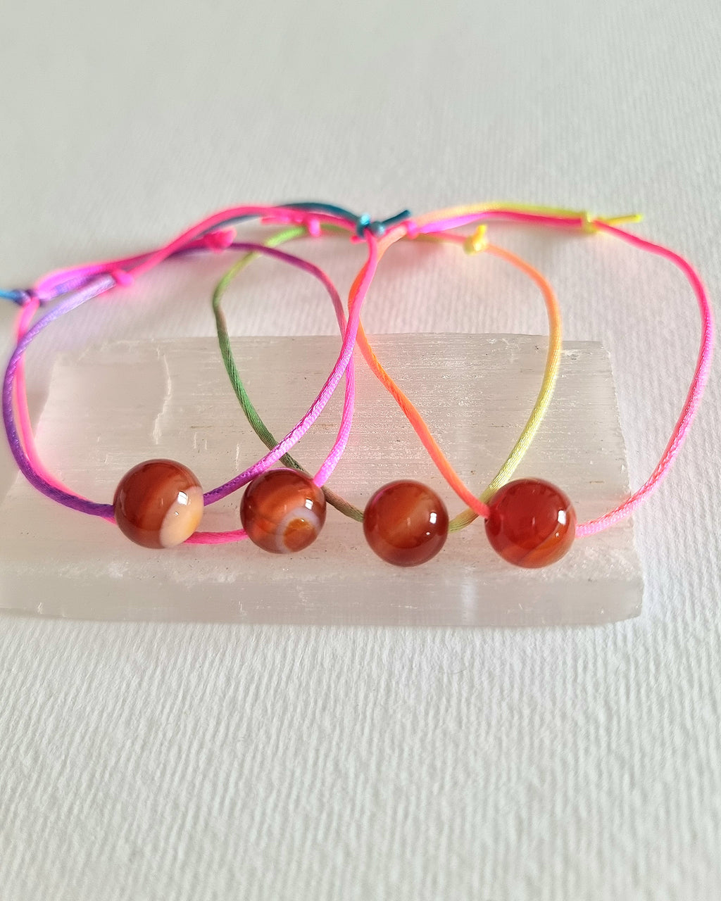Carnelian Adjustable Rainbow Bracelet
