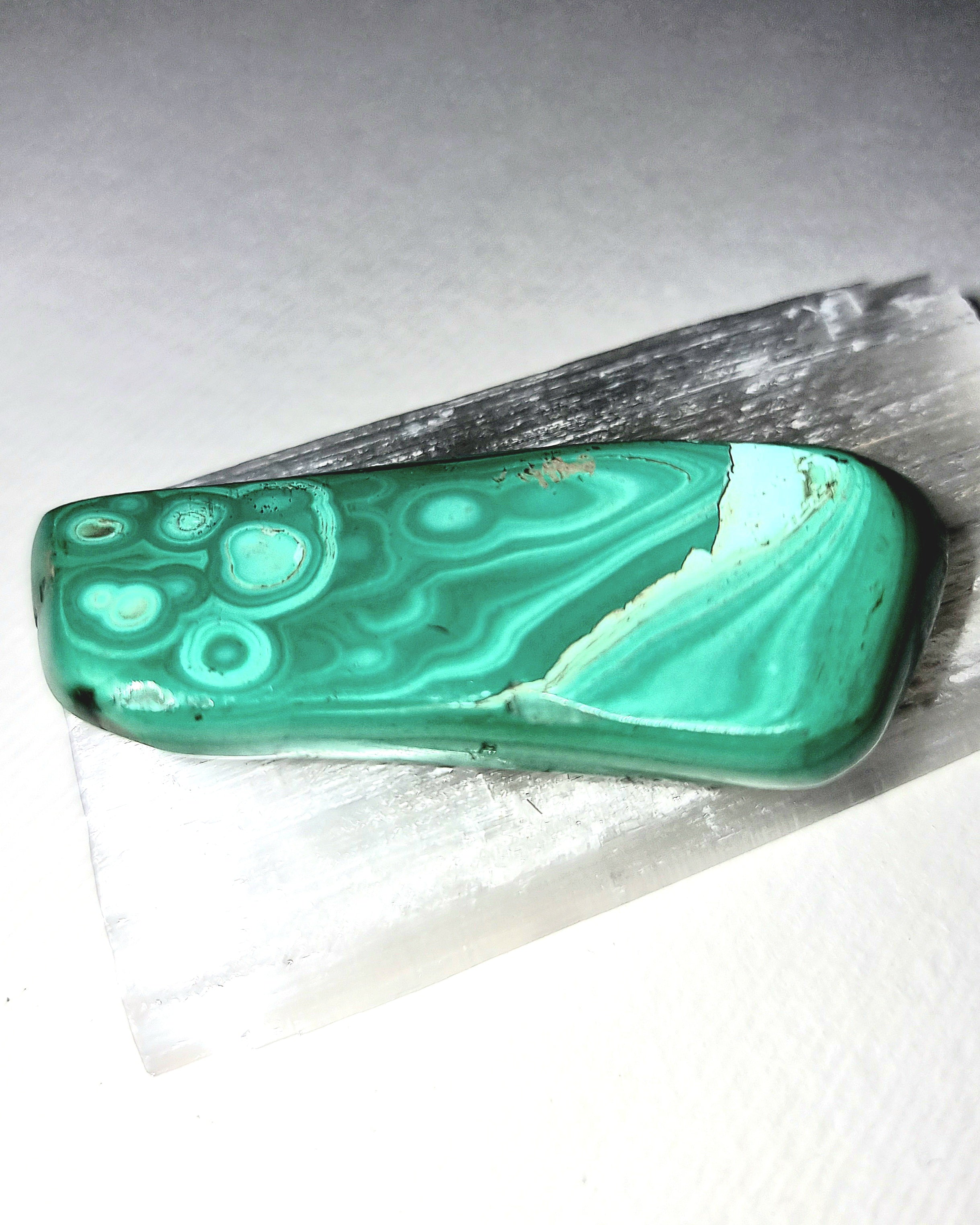 Genuine Malachite Freeform Tumble Stone