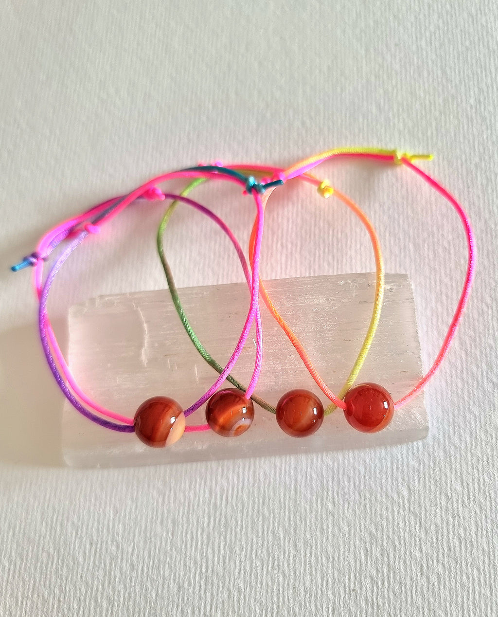 Carnelian Adjustable Rainbow Bracelet