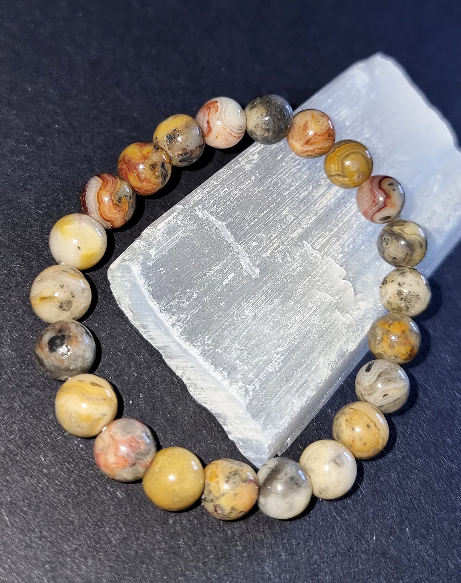 Crazy Lace Agate Bracelet