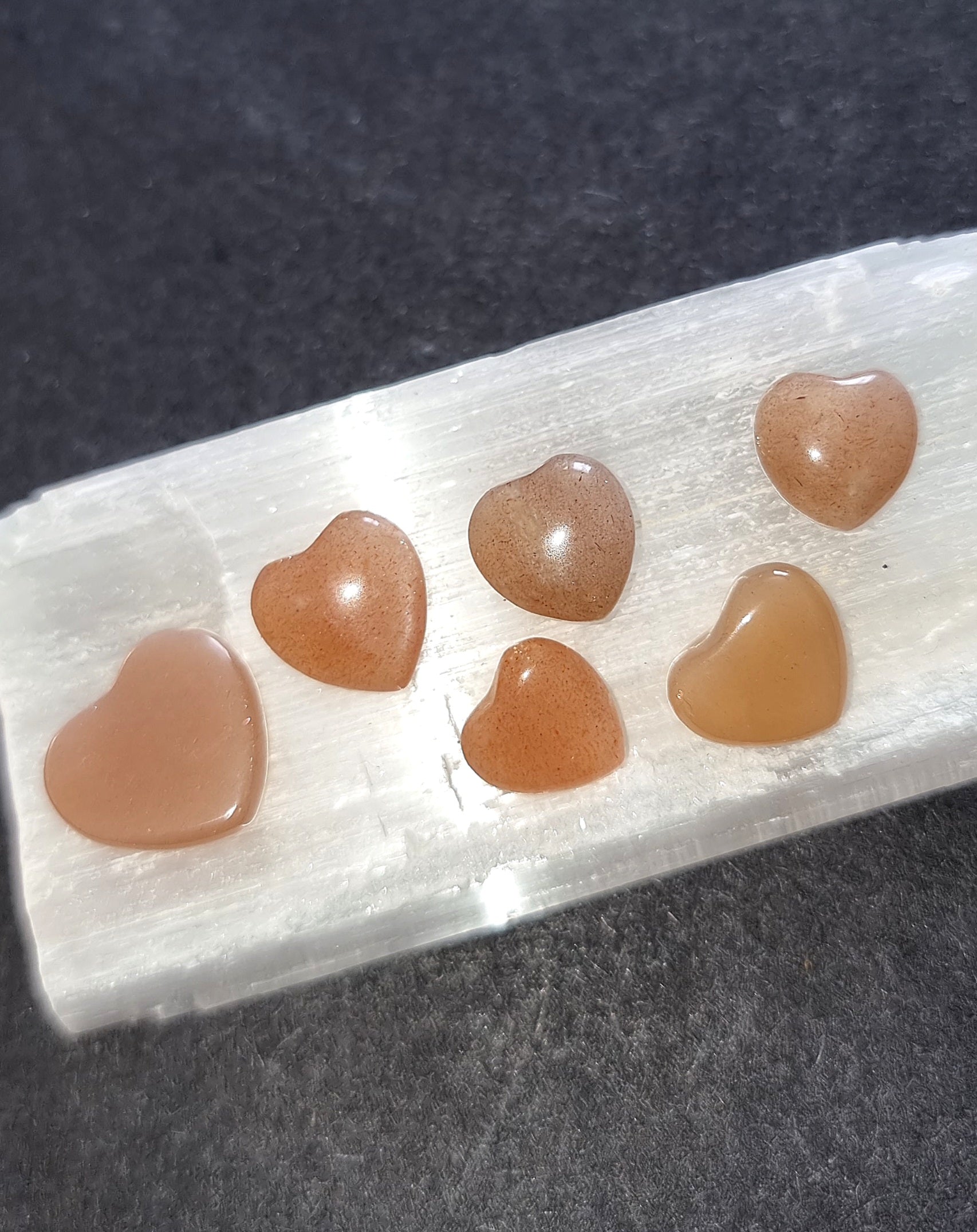Sunstone Crystal Mini Heart - Carved Stone for Joy, Passion & Spiritual Growth