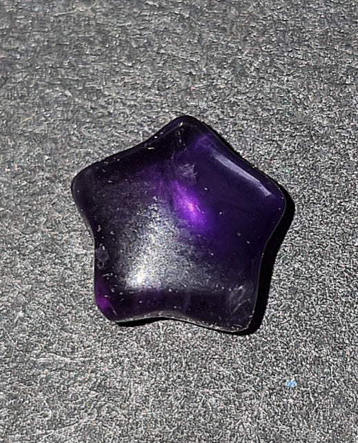 Purple Amethyst Mini Star - Carved Crystal for Spiritual Protection & Inner Peace