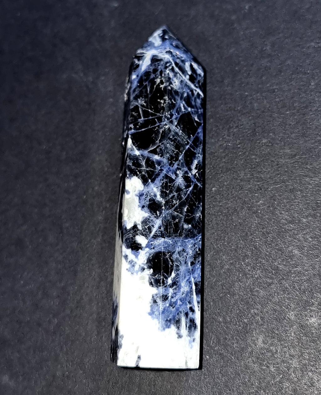 Sodalite Crystal Point - Natural Stone for Throat Chakra & Clear Communication