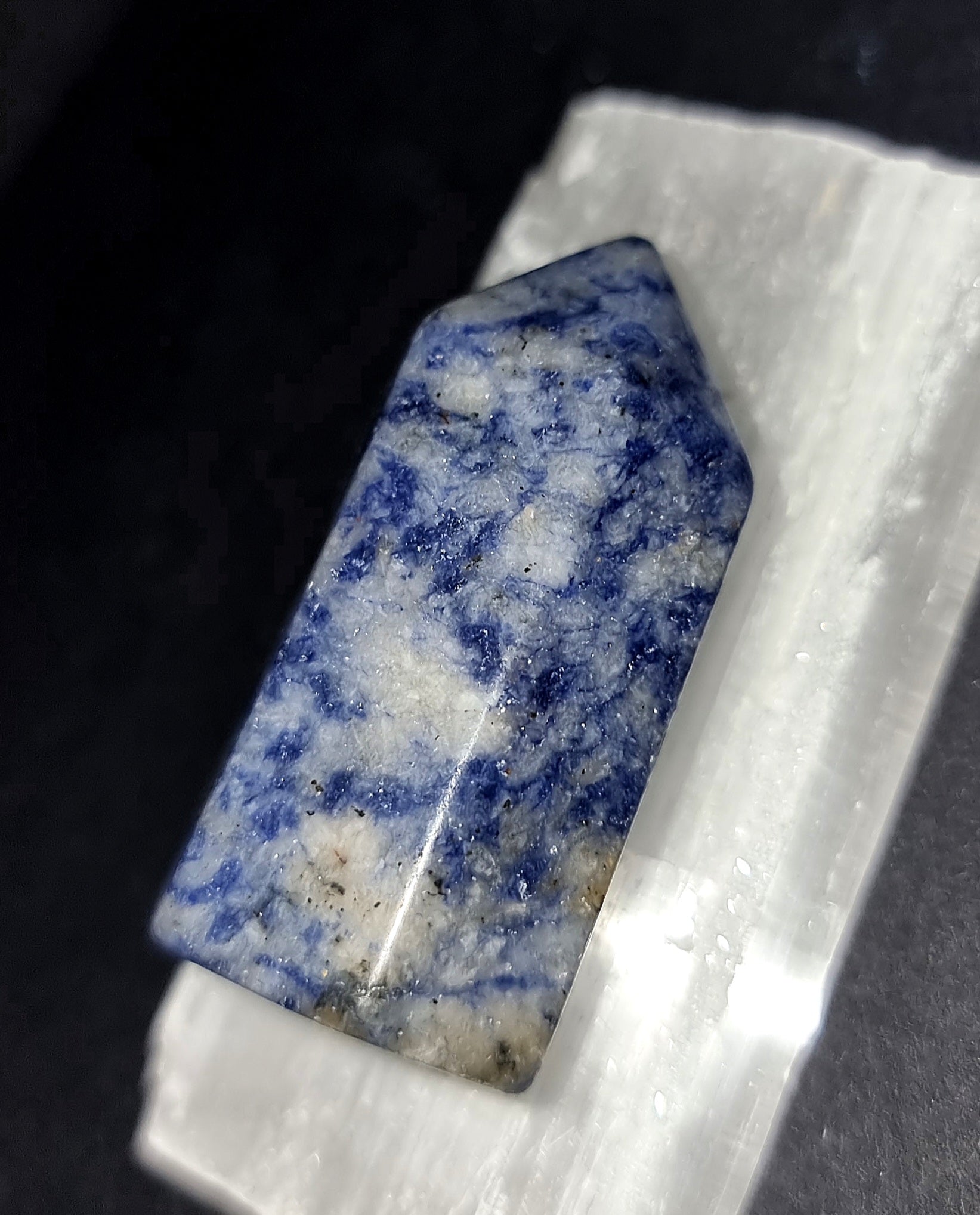 Blue Quartz Point - Throat Chakra Crystal