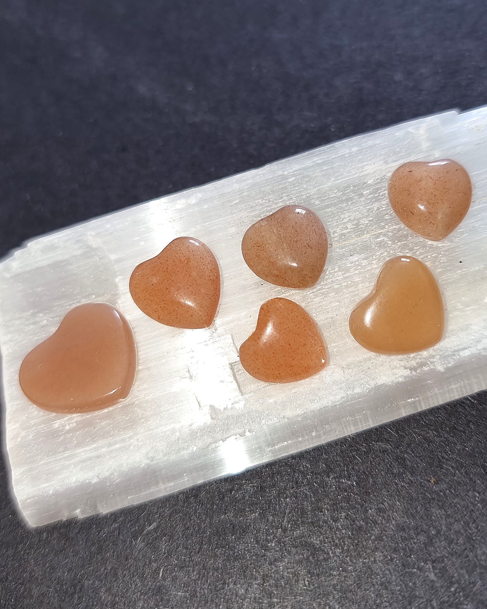 Sunstone Crystal Mini Heart - Carved Stone for Joy, Passion & Spiritual Growth