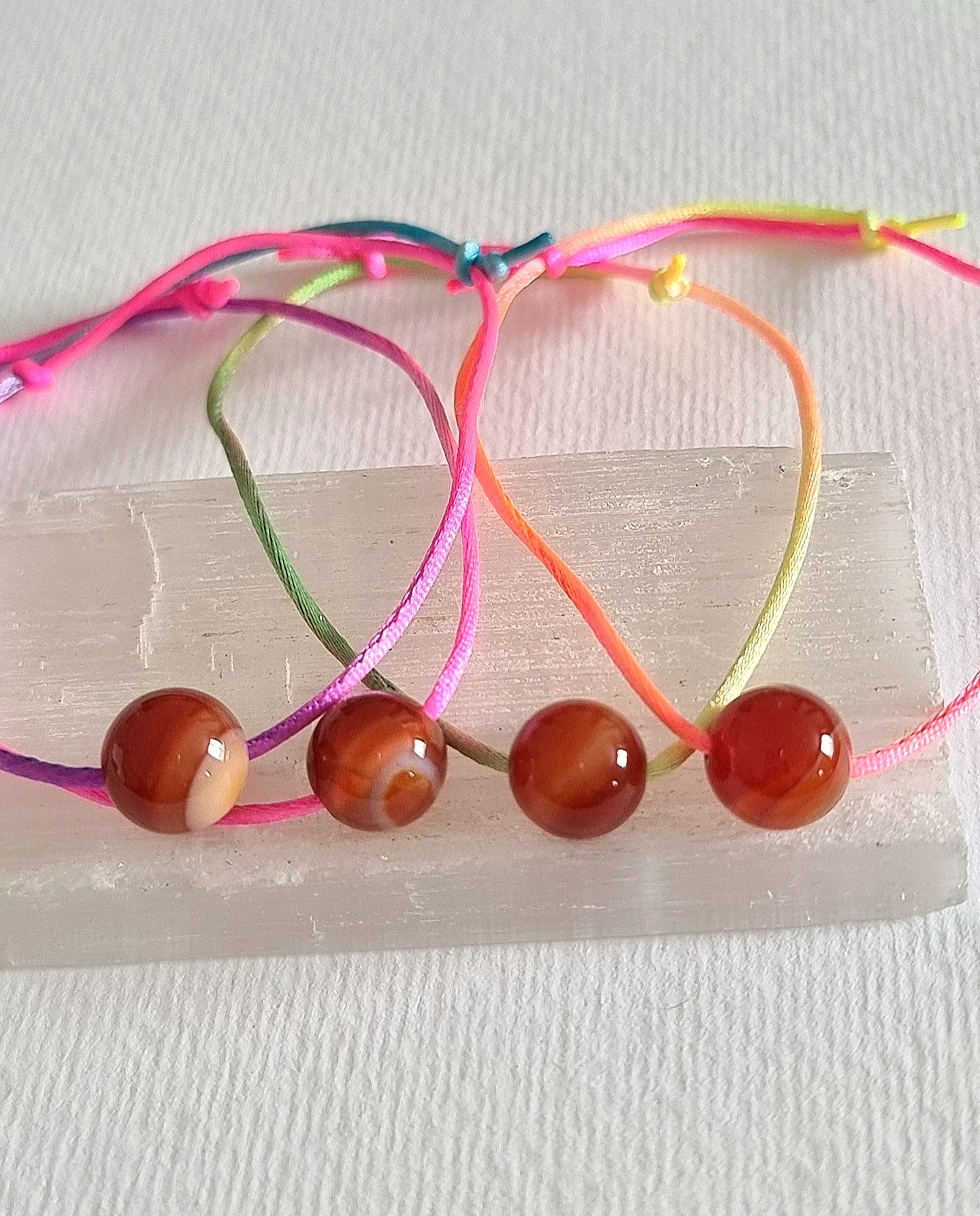 Carnelian Adjustable Rainbow Bracelet
