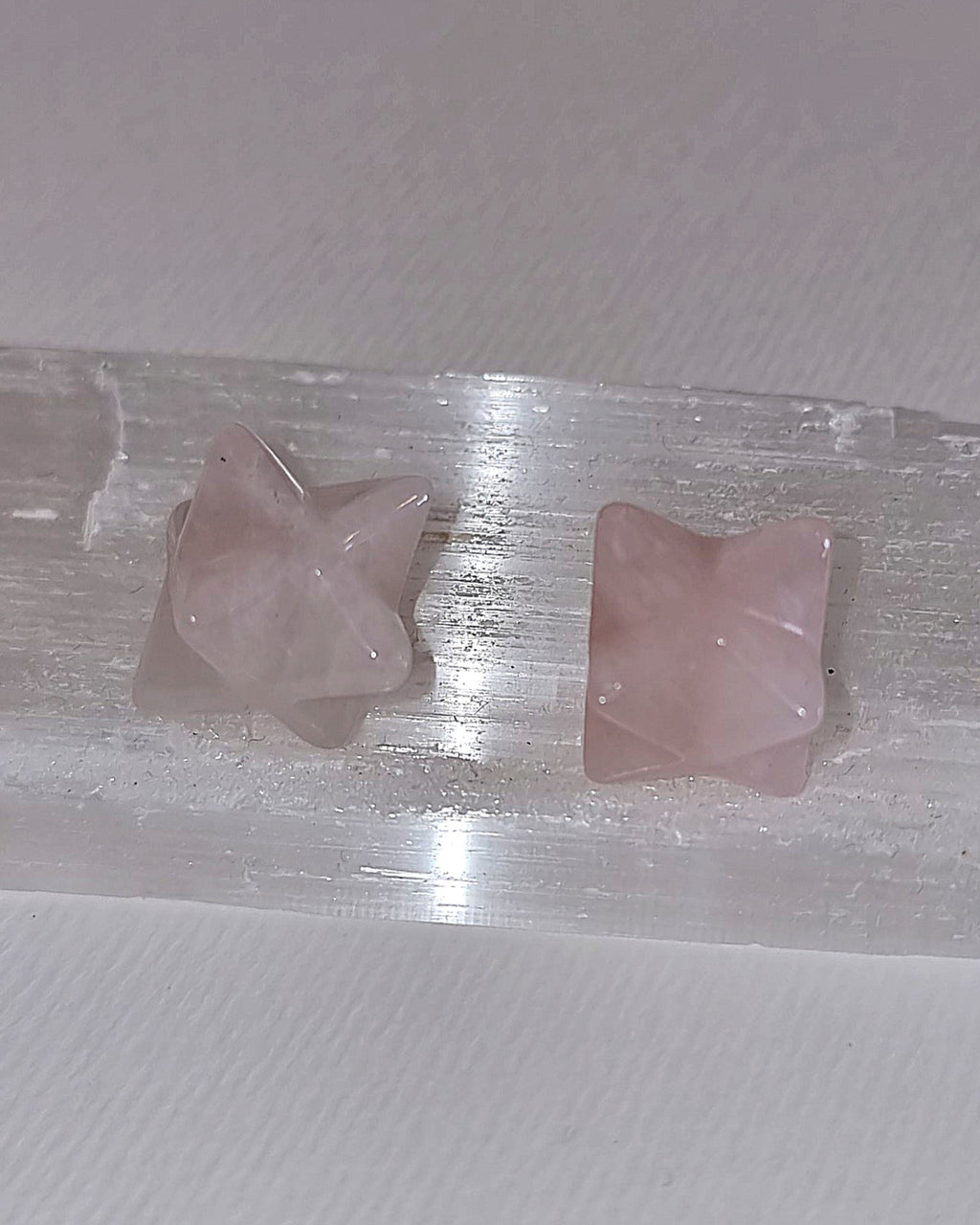 Rose Quartz Mini Merkaba Crystal Star