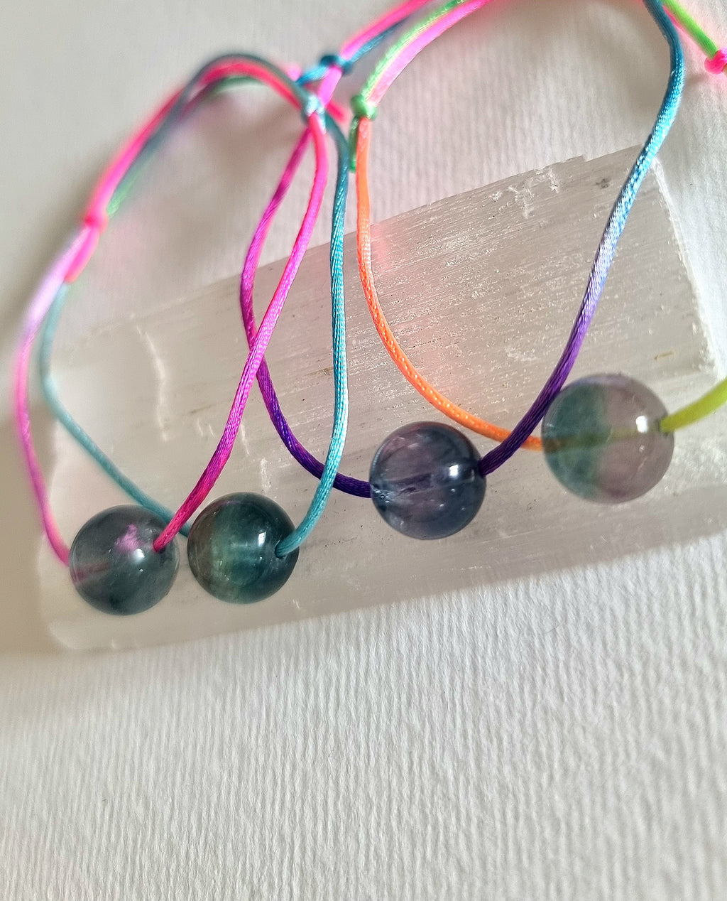 Rainbow Fluorite Adjustable Bracelet