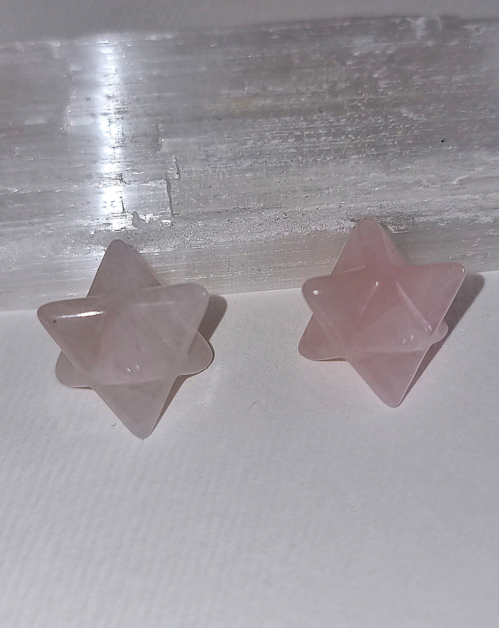 Rose Quartz Mini Merkaba Crystal Star
