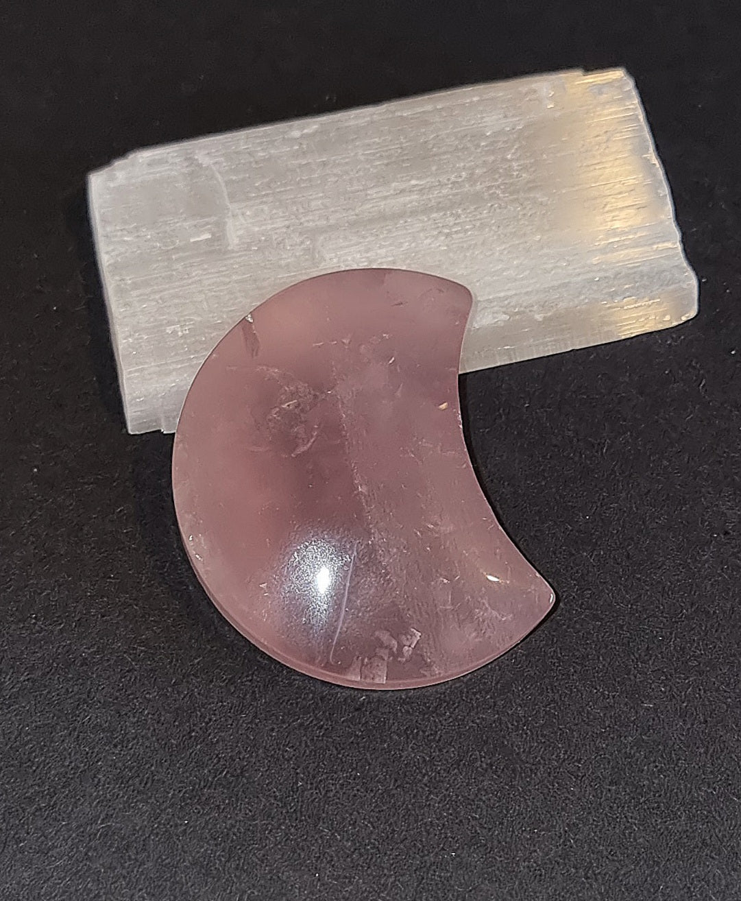 Rose Quartz Moon - Self Love Crystal