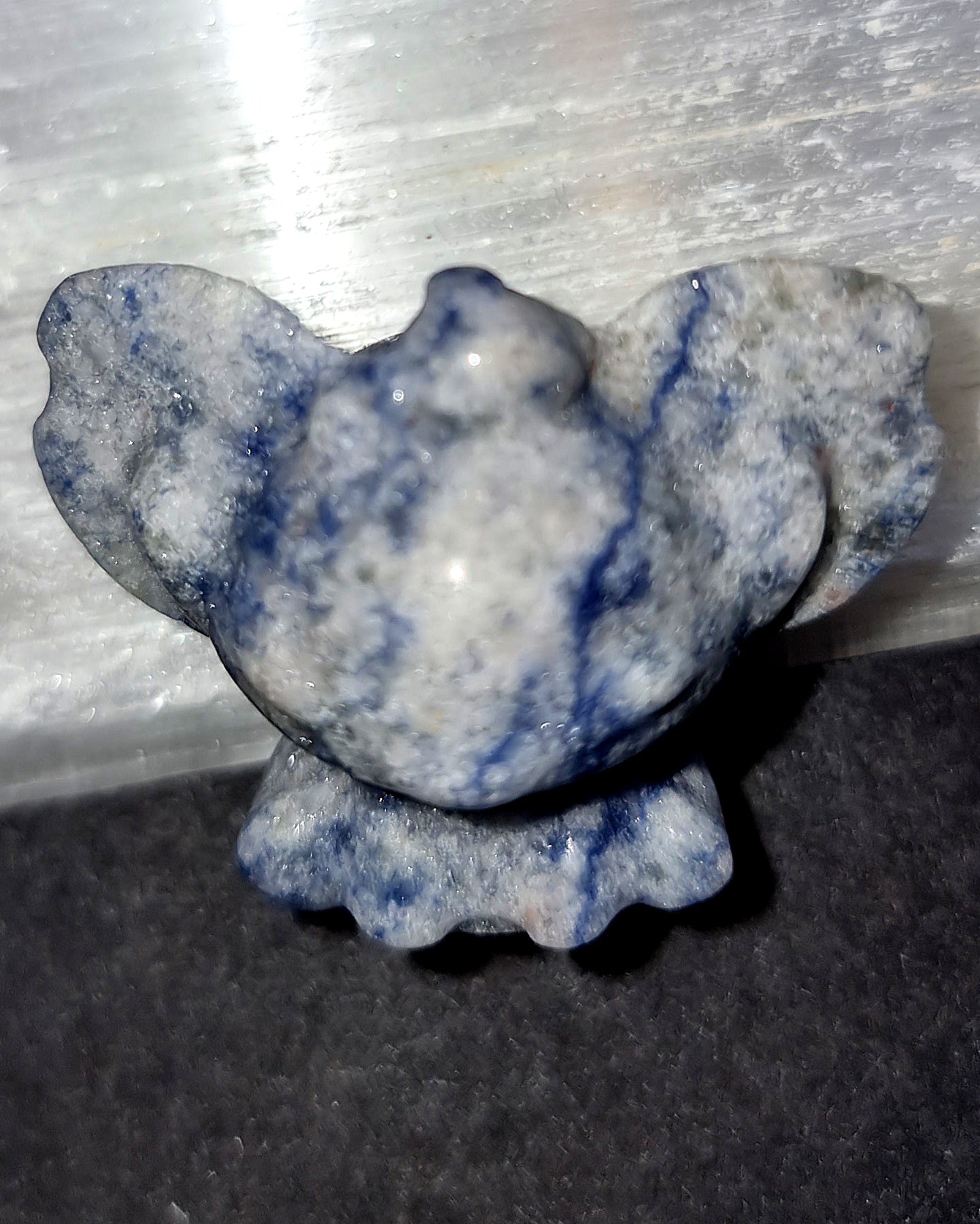 "Authentic Blue Aventurine Stitch crystal ethically sourced throat chakra stone"