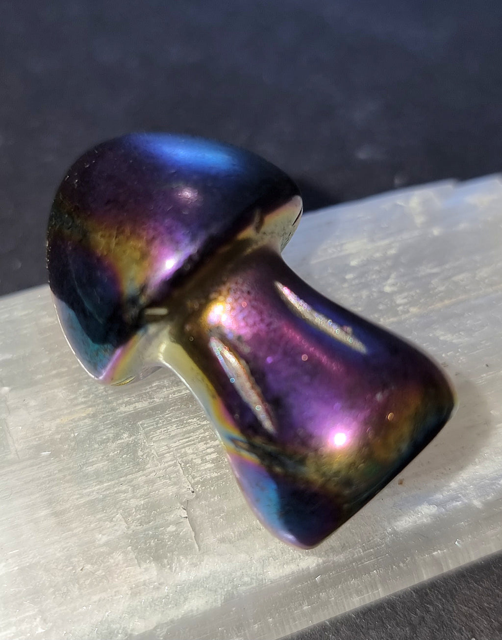 Titanium Aura Coated Mushroom