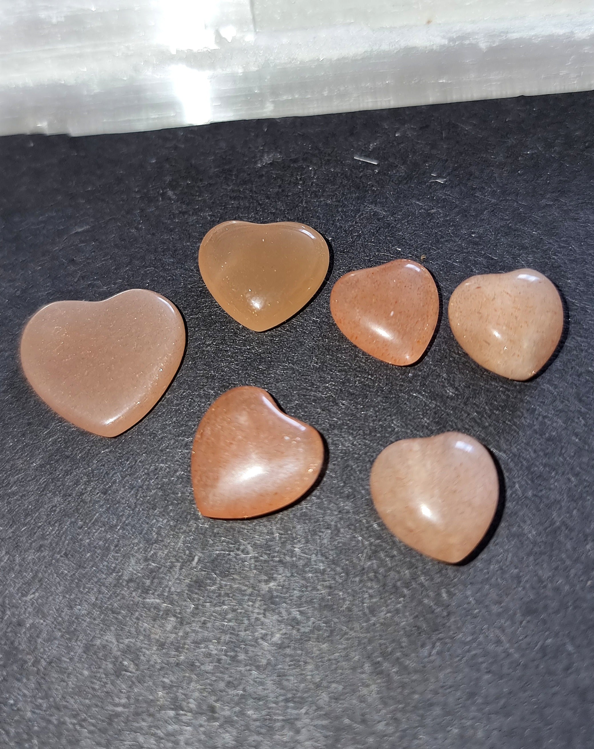 Sunstone Crystal Mini Heart - Carved Stone for Joy, Passion & Spiritual Growth