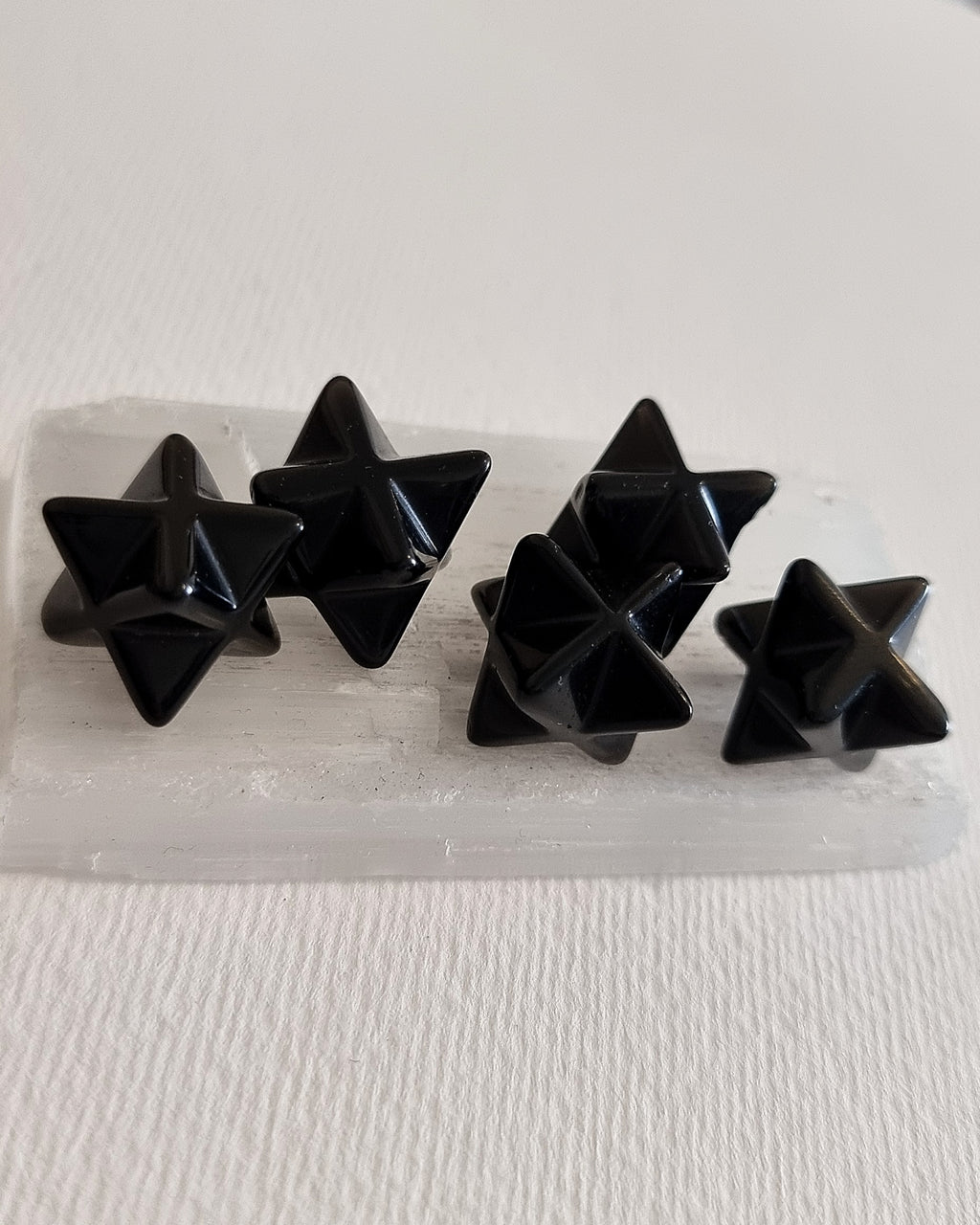 Black Obsidian Mini Merkaba Crystal Star