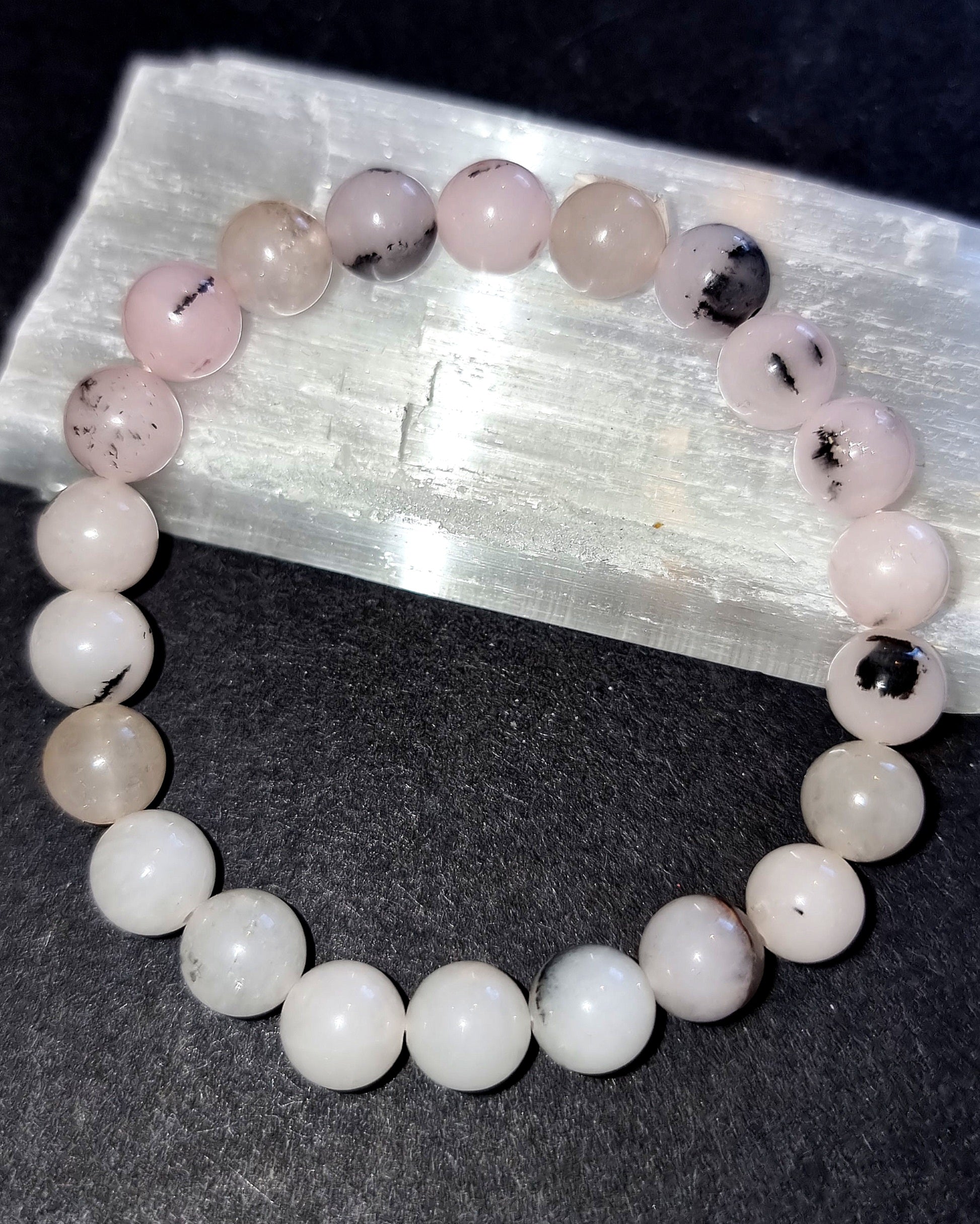 Rose Quartz with Black Tourmaline Bracelet