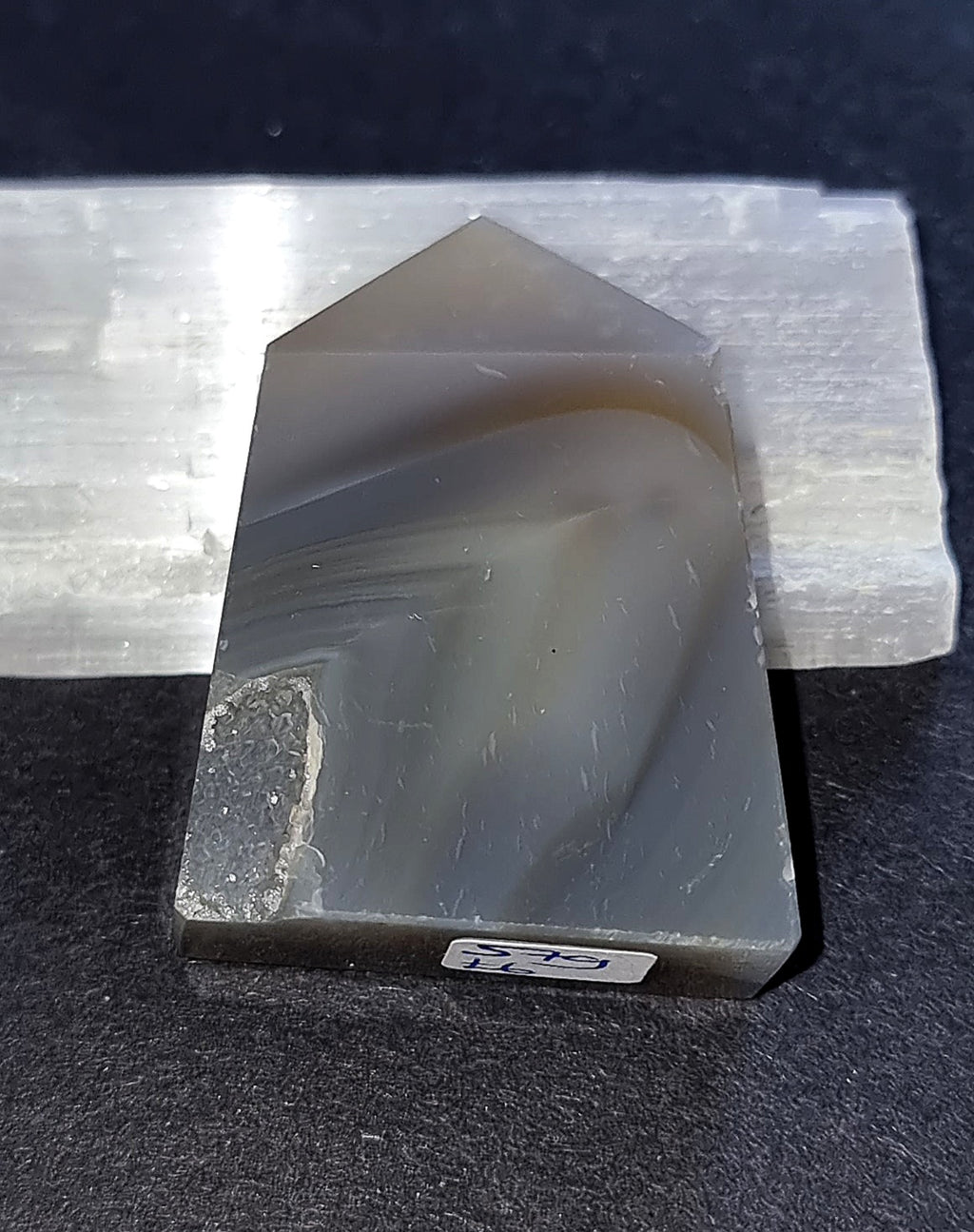 Natural Druzy Agate Point Crystal - Grounding & Emotional Balance 57g