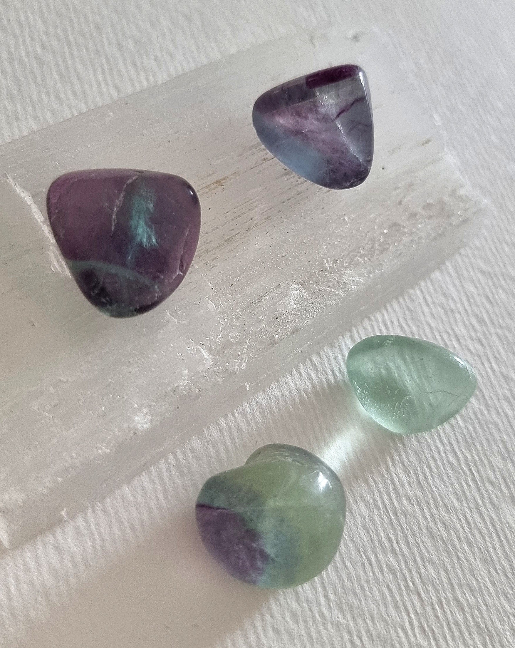 Small Rainbow Fluorite Tumble Stone