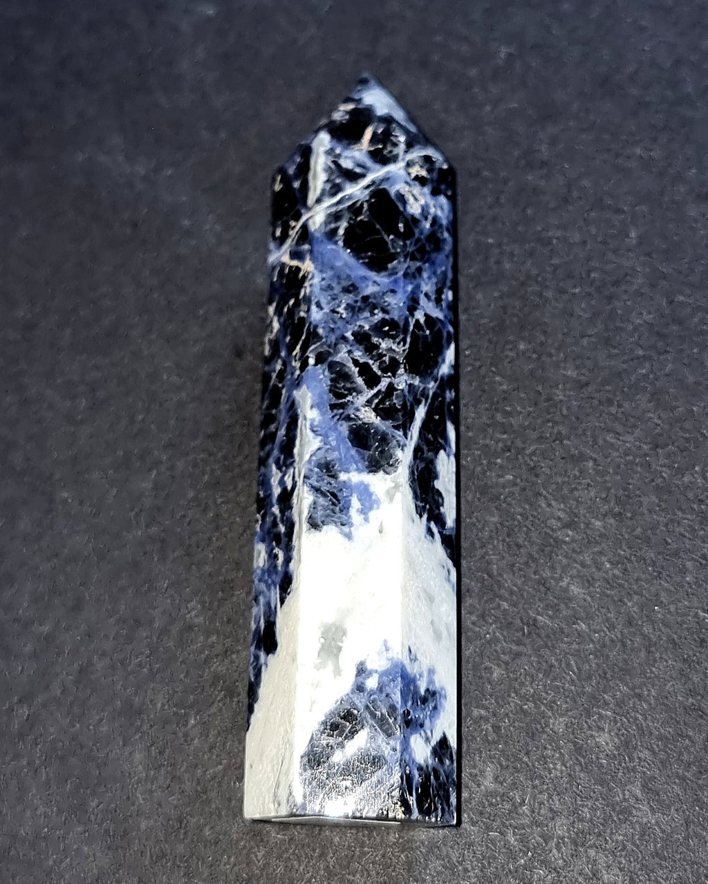 Sodalite Crystal Point - Natural Stone for Throat Chakra & Clear Communication