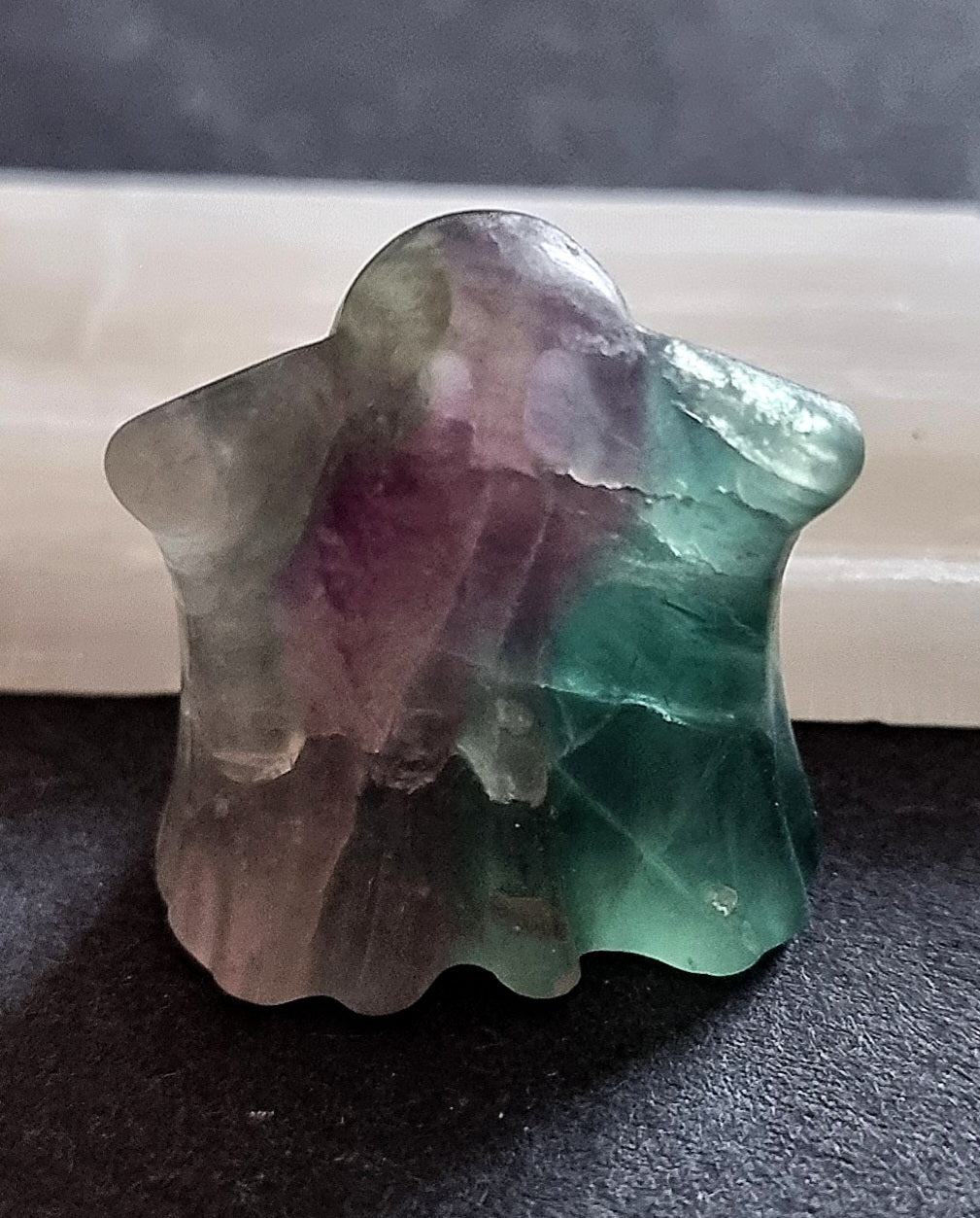 Rainbow Fluorite Crystal Ghost - Stress Relief & Anxiety Healing Stone