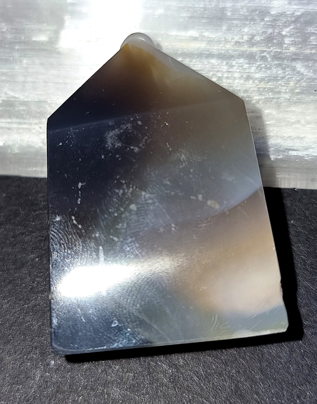 Druzy Agate Crystal Point - Natural Stone for Grounding, Mental Clarity & Emotional Balance