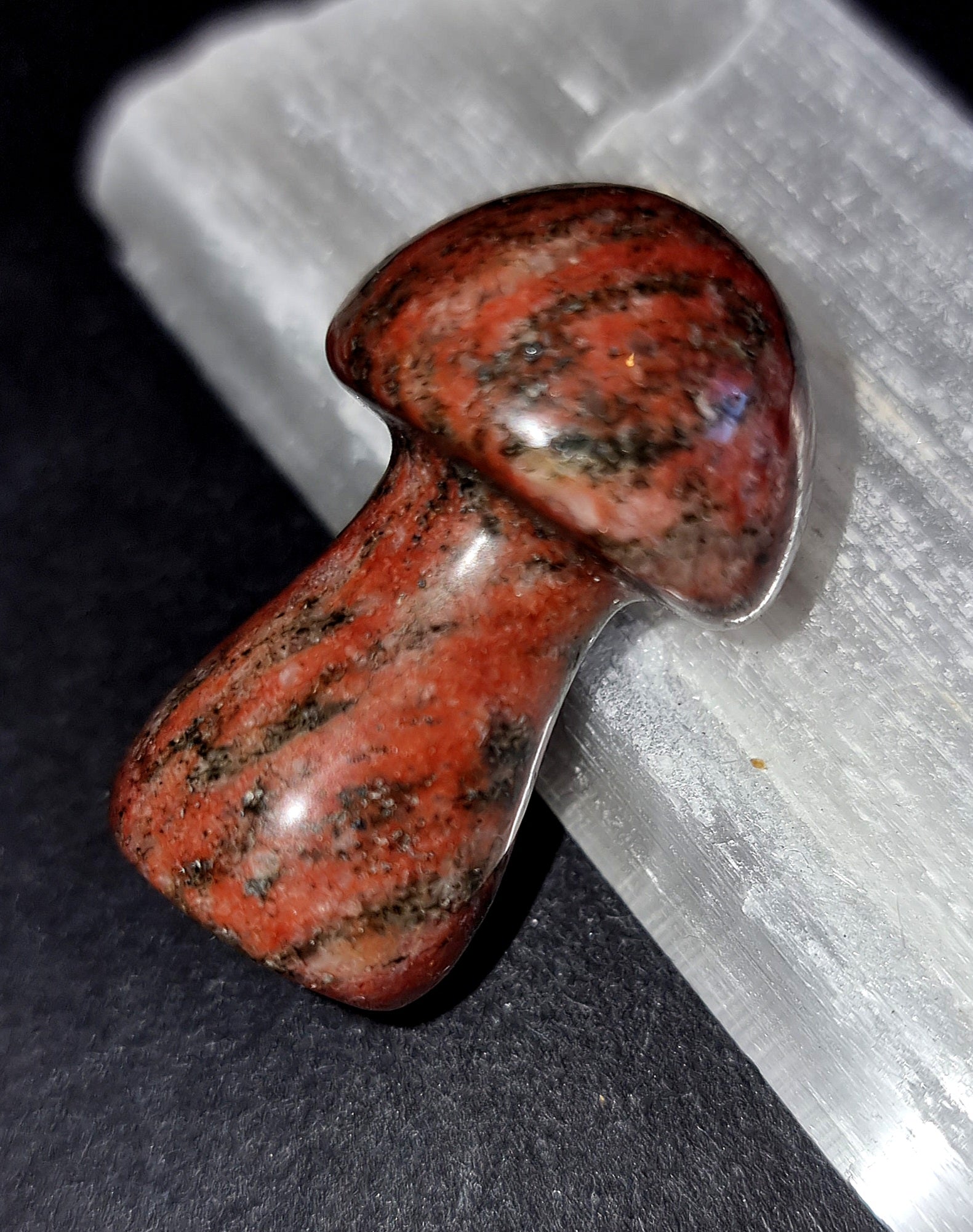 Brecciated Jasper Mushroom - Grounding Crystal for Root Chakra & Blood Flow