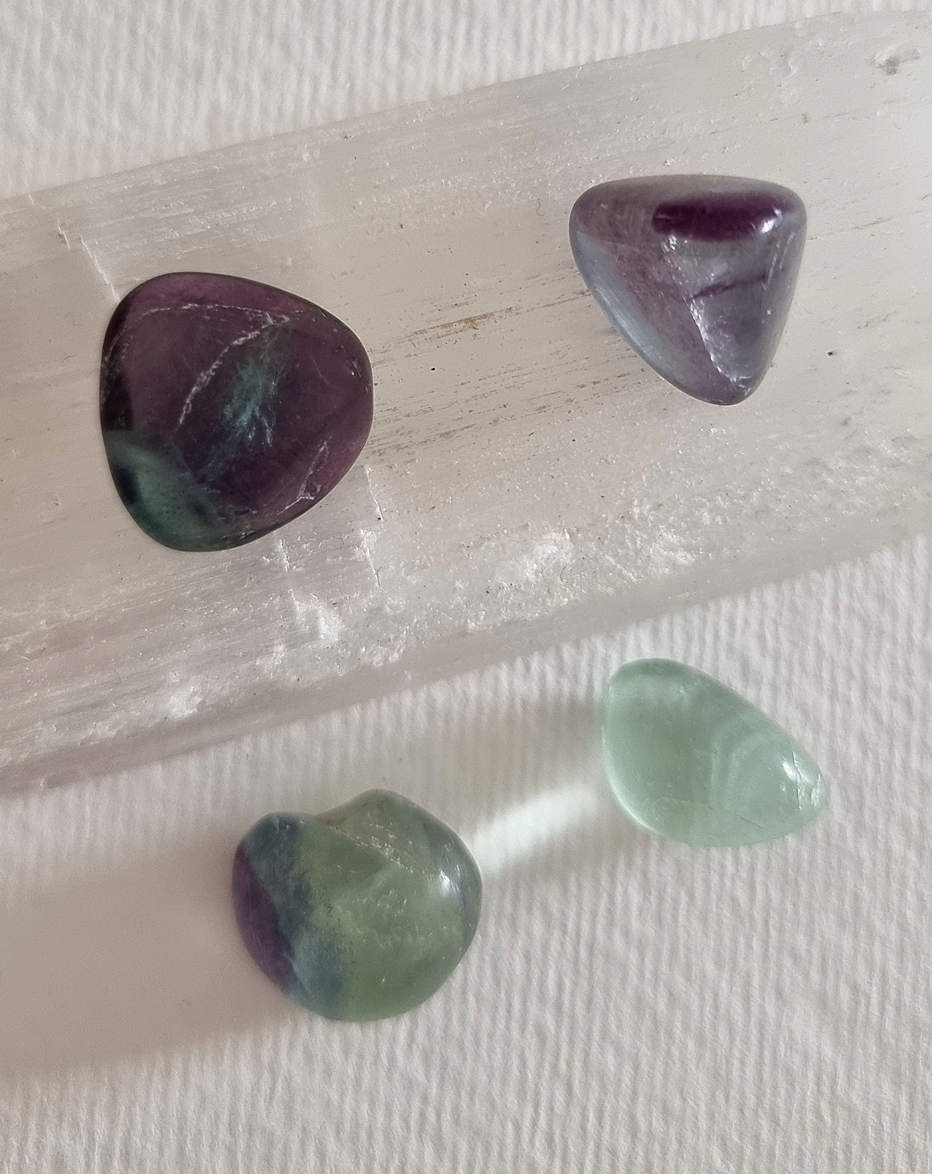 Small Rainbow Fluorite Tumble Stone