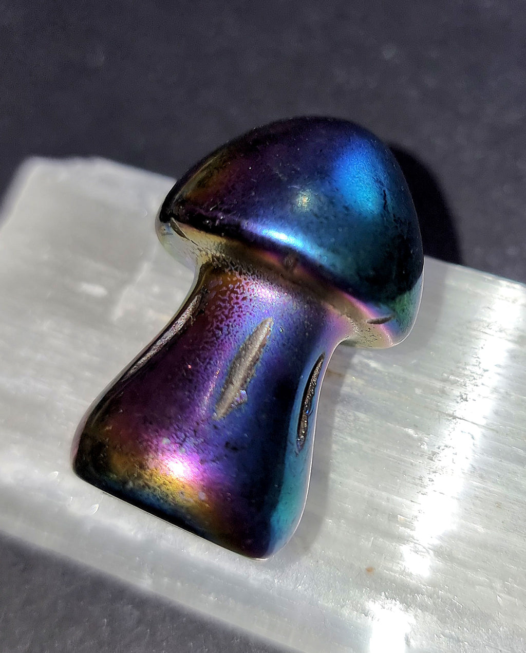 Titanium Aura Coated Mushroom