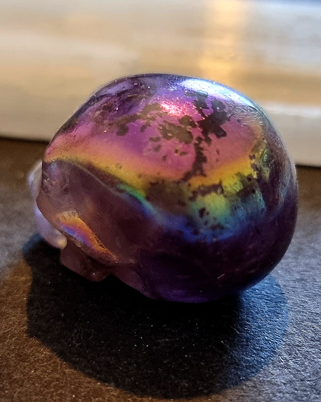 Titanium Aura Coated Skull