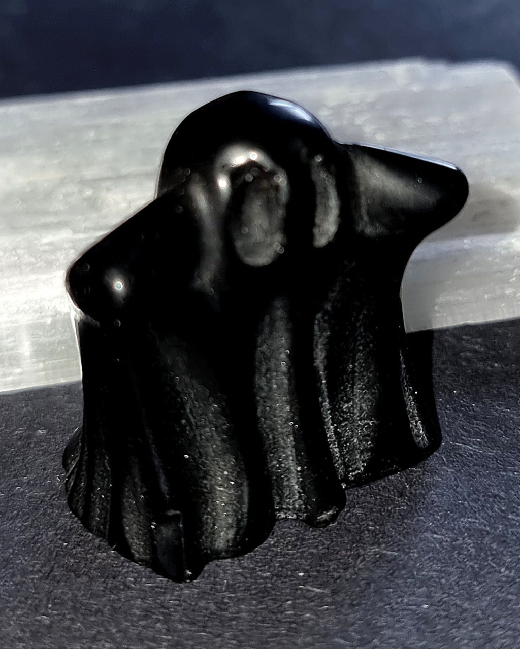 Black Obsidian Crystal Ghost - Protection & Negative Energy Shield