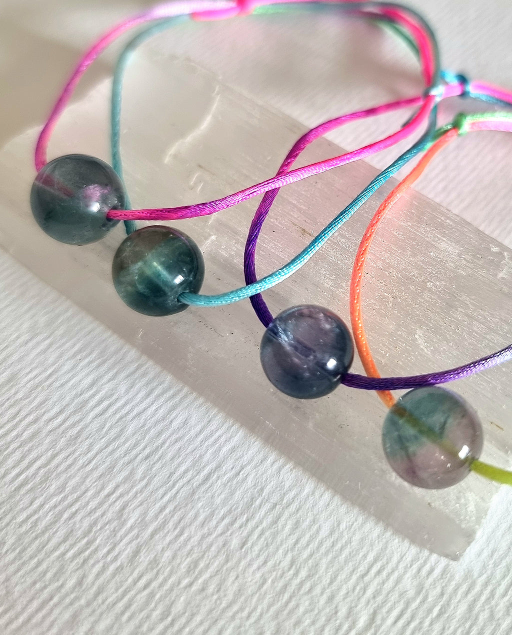 Rainbow Fluorite Adjustable Bracelet