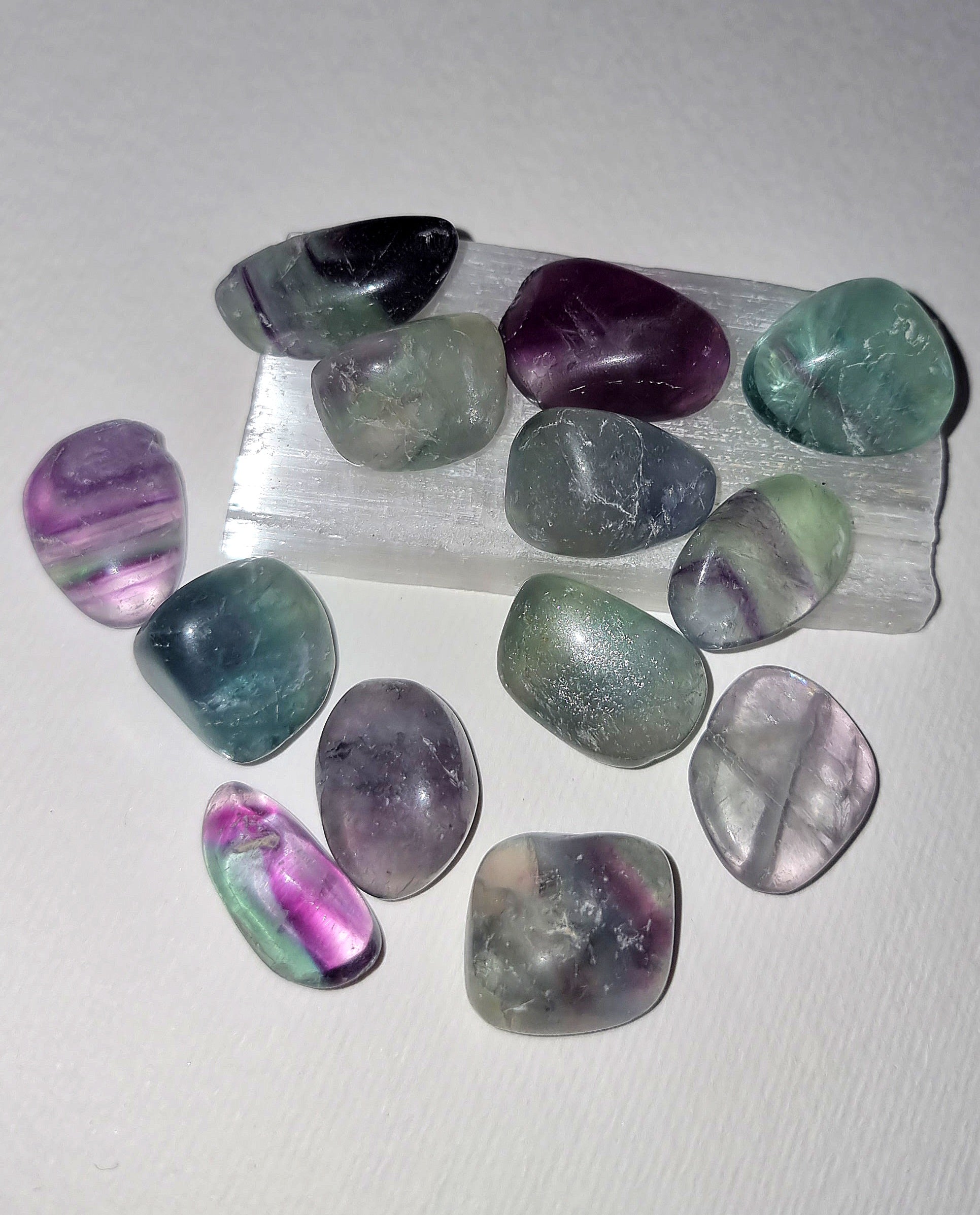 Rainbow Fluorite Tumble Stone