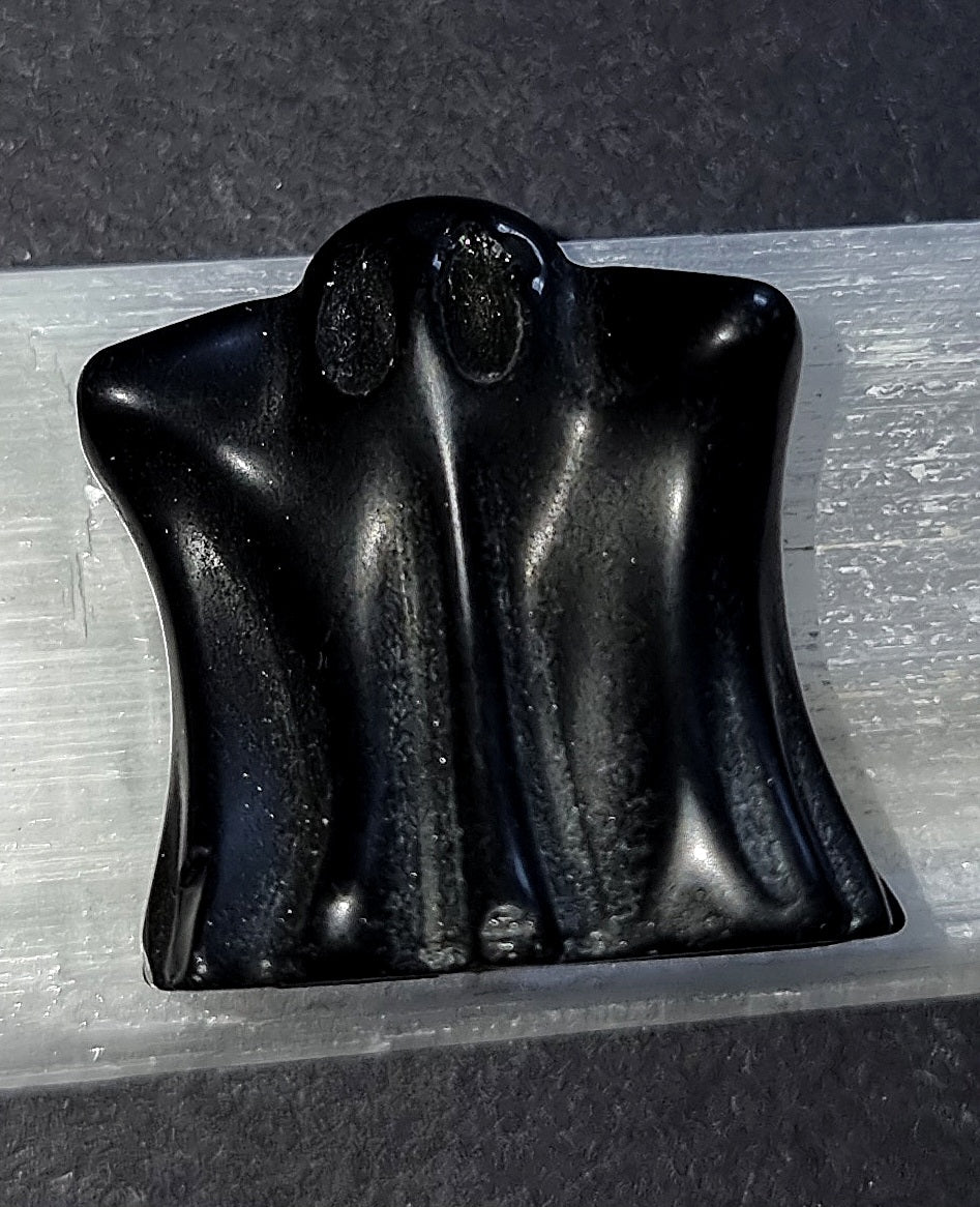 Black Obsidian Crystal Ghost - Protection & Negative Energy Shield