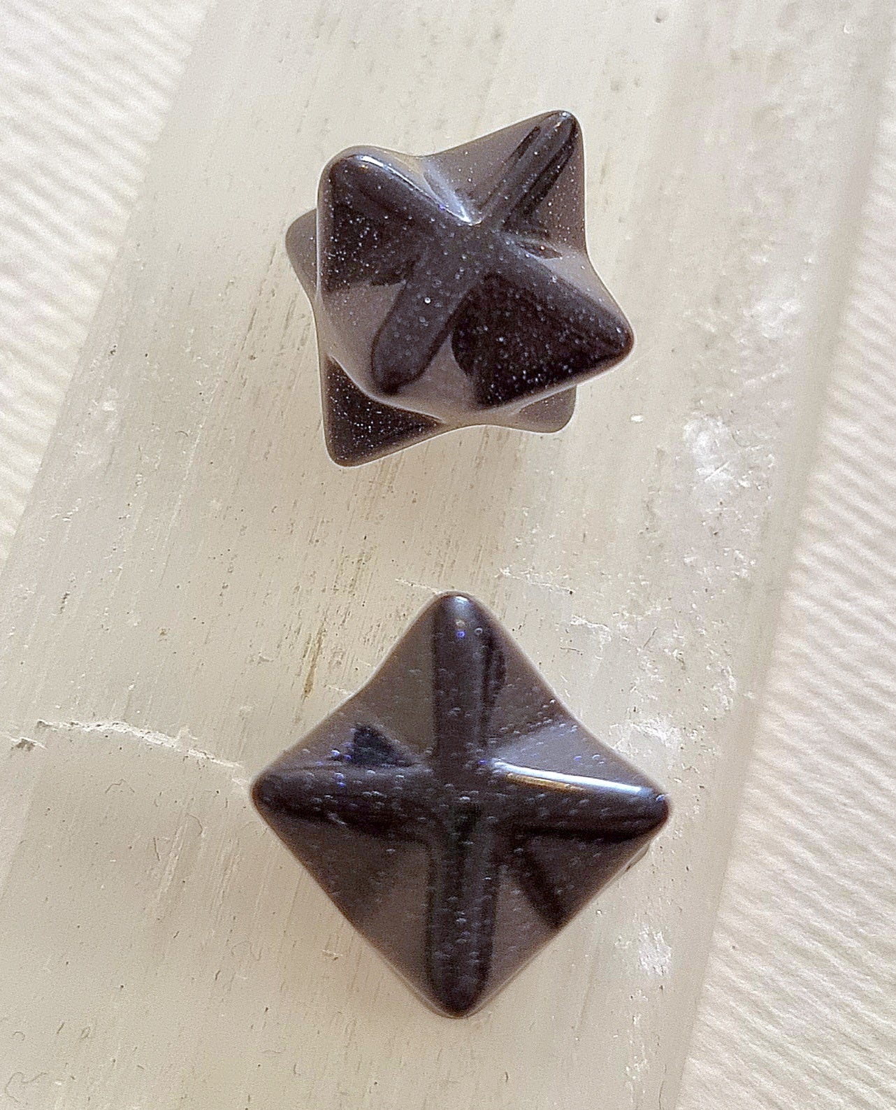 Blue Goldstone Mini Merkaba Crystal Star
