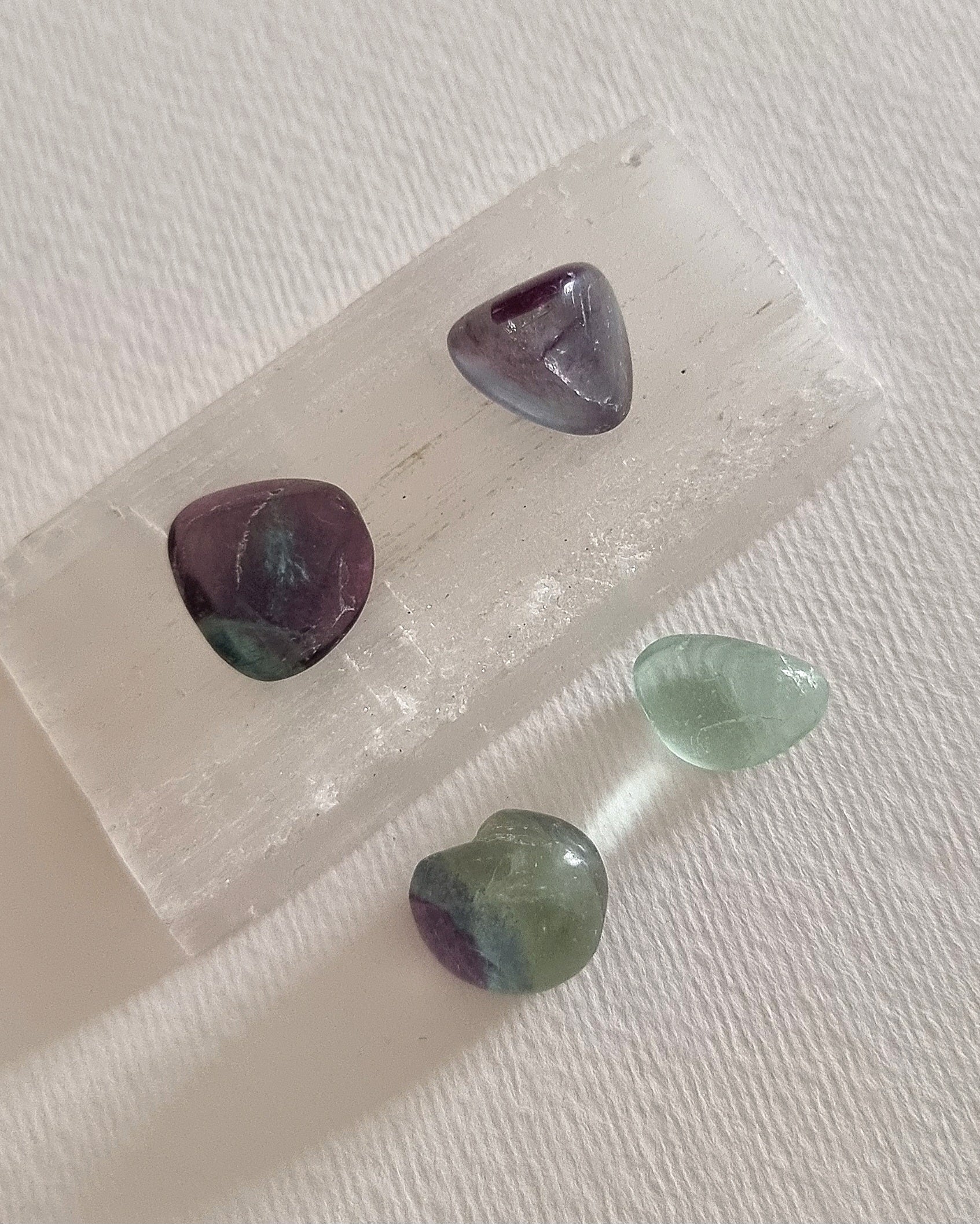 Small Rainbow Fluorite Tumble Stone