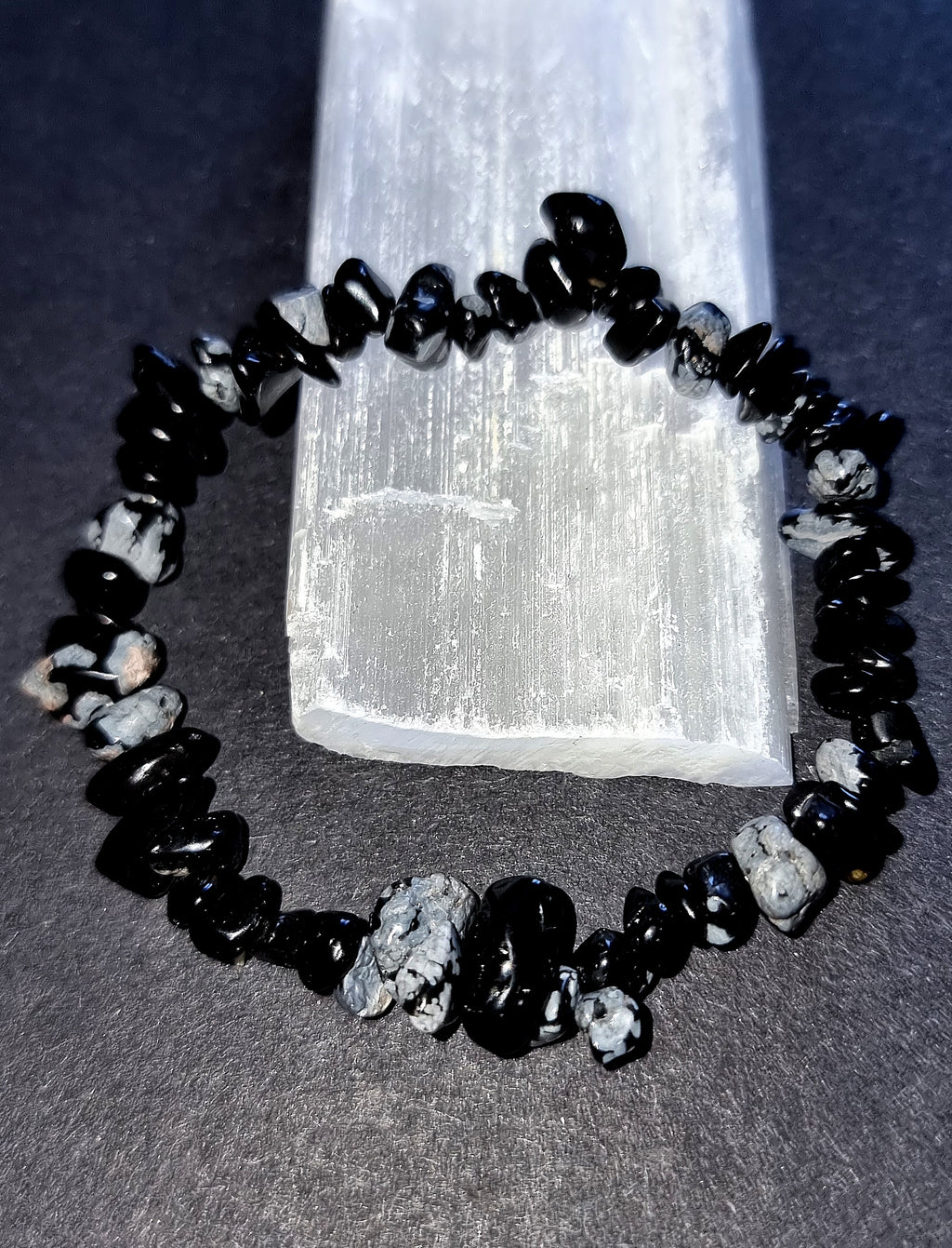 Snowflake Obsidian Bracelet
