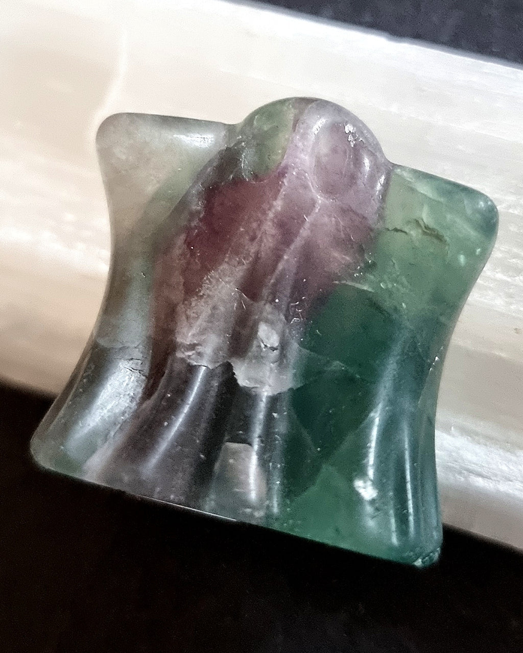 Rainbow Fluorite Crystal Ghost - Stress Relief & Anxiety Healing Stone