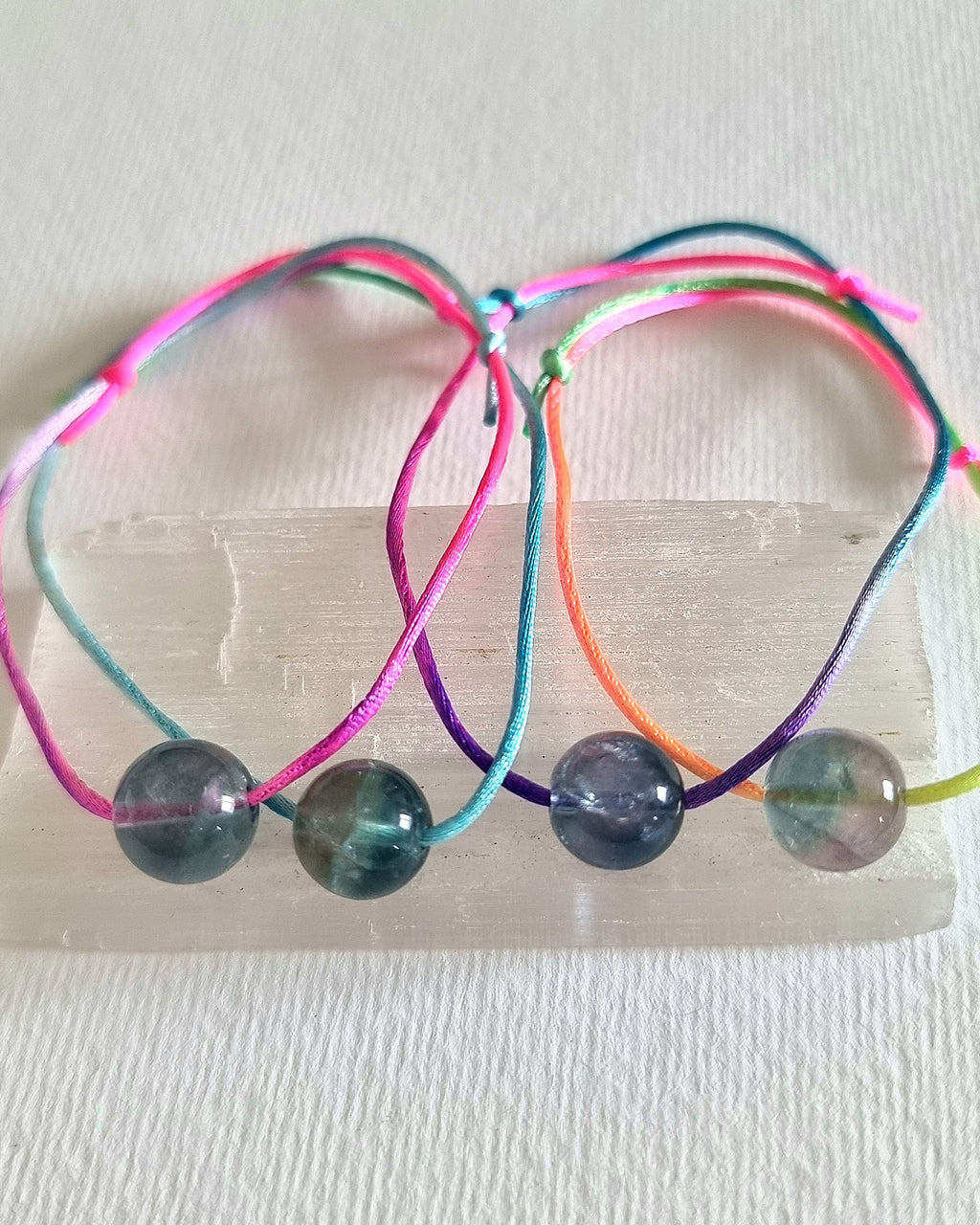 Rainbow Fluorite Adjustable Bracelet